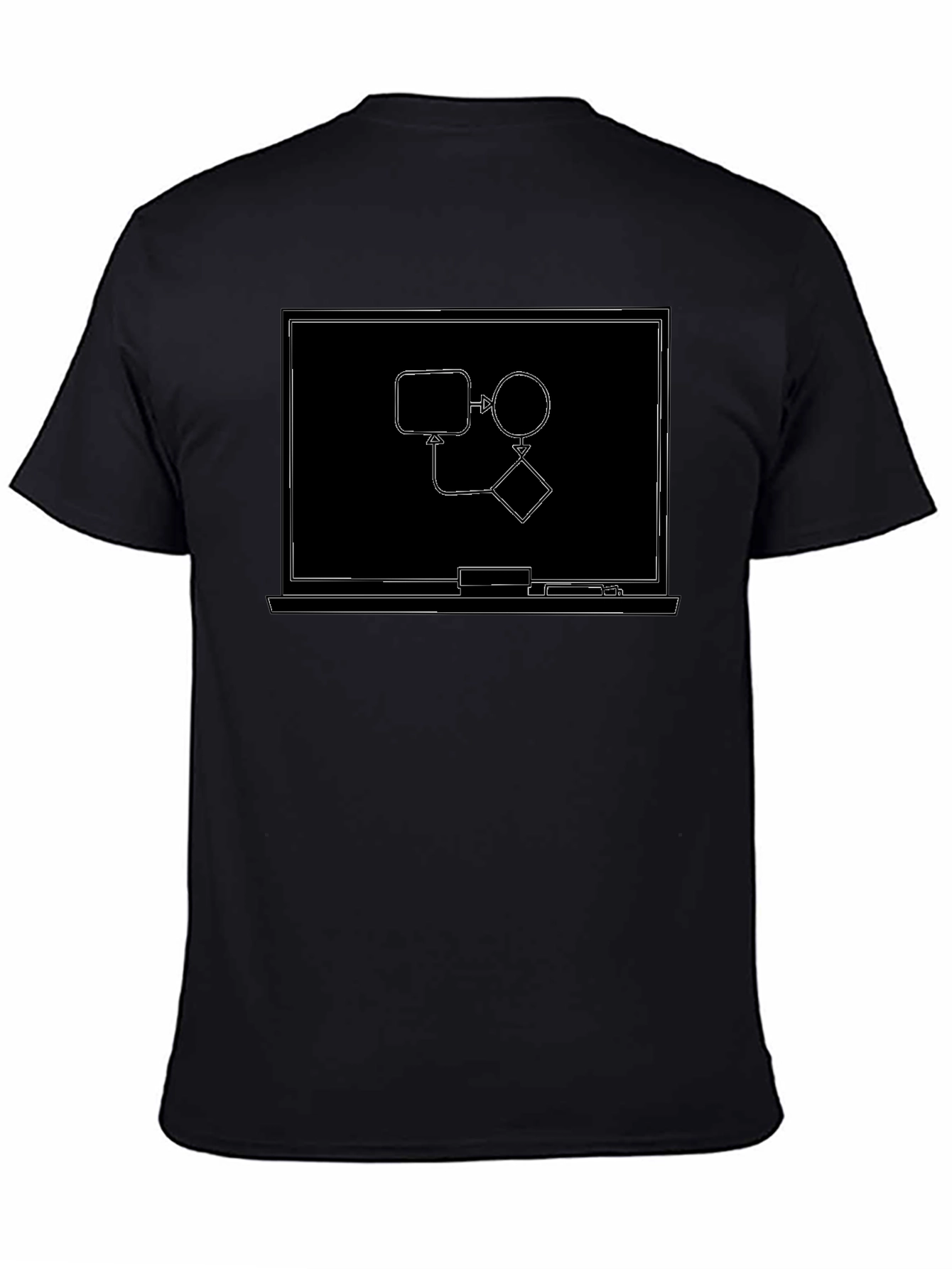 Tech Flowchart Graphic Black T-Shirt