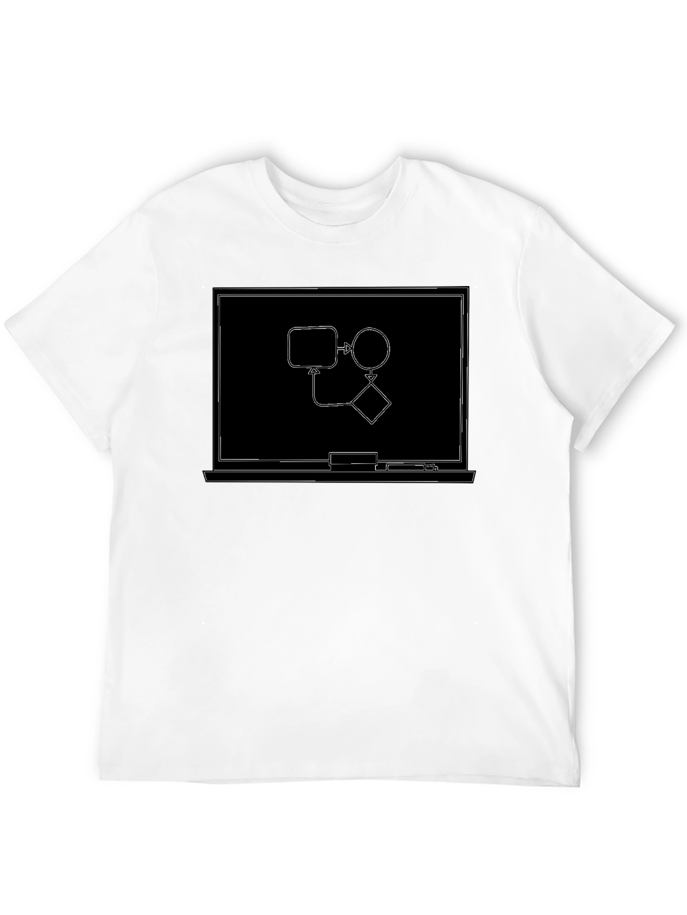 Tech Flowchart Graphic Black T-Shirt