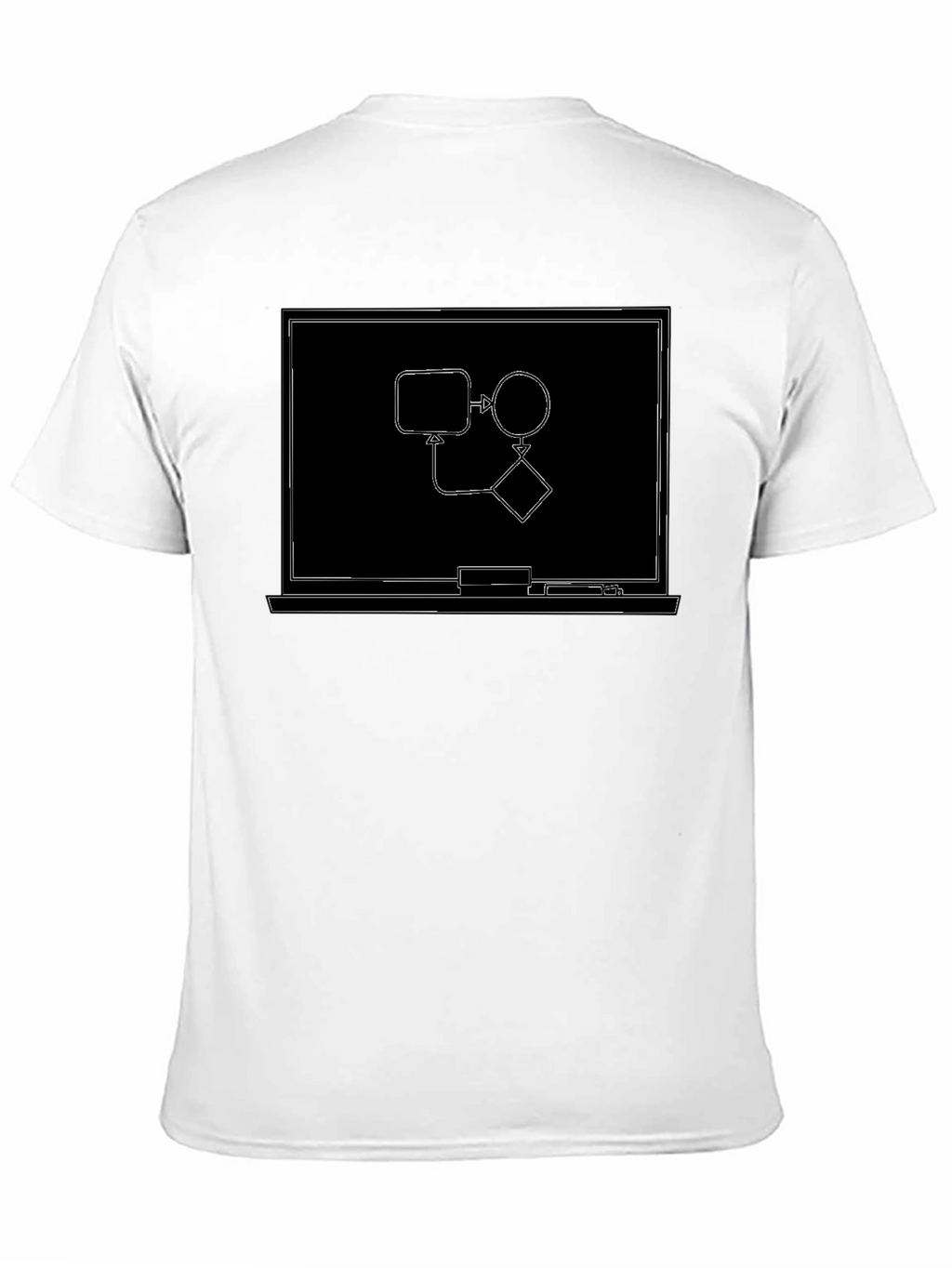 Tech Flowchart Graphic Black T-Shirt