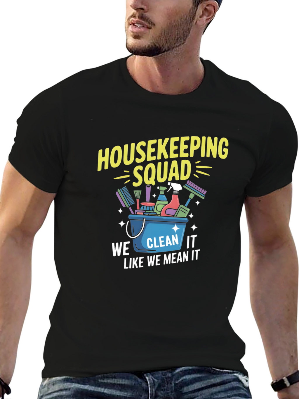 Housekeeping Squad Graphic Tee - Cleaning Crew Apparel