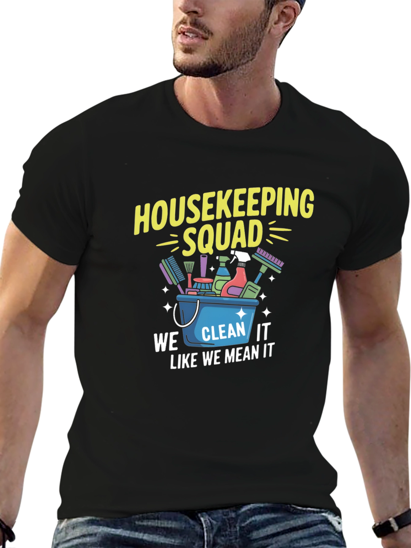 Housekeeping Squad Graphic Tee - Cleaning Crew Apparel