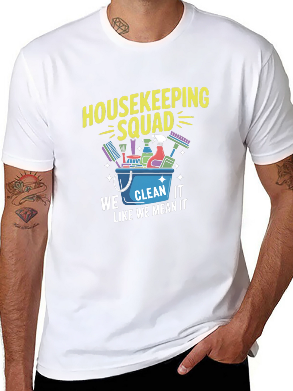 Housekeeping Squad Graphic Tee - Cleaning Crew Apparel