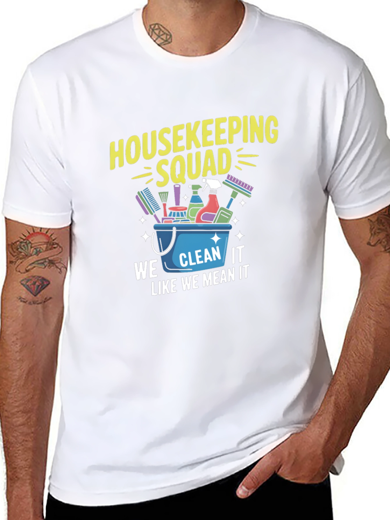 Housekeeping Squad Graphic Tee - Cleaning Crew Apparel