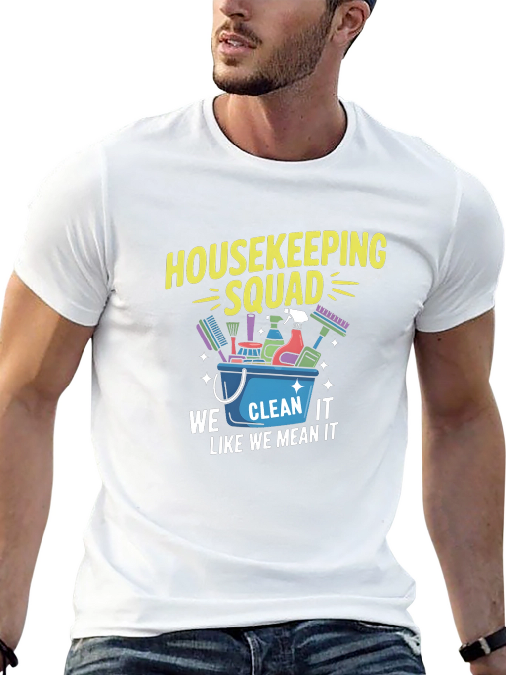 Housekeeping Squad Graphic Tee - Cleaning Crew Apparel