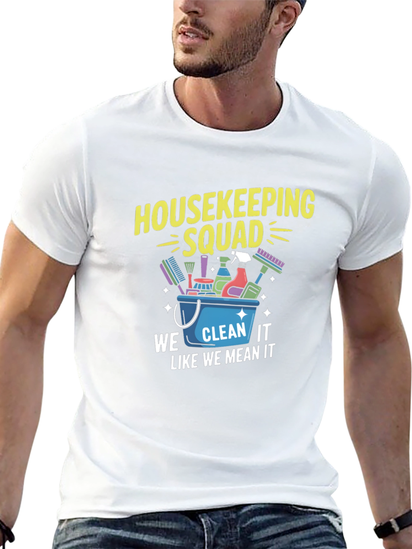 Housekeeping Squad Graphic Tee - Cleaning Crew Apparel