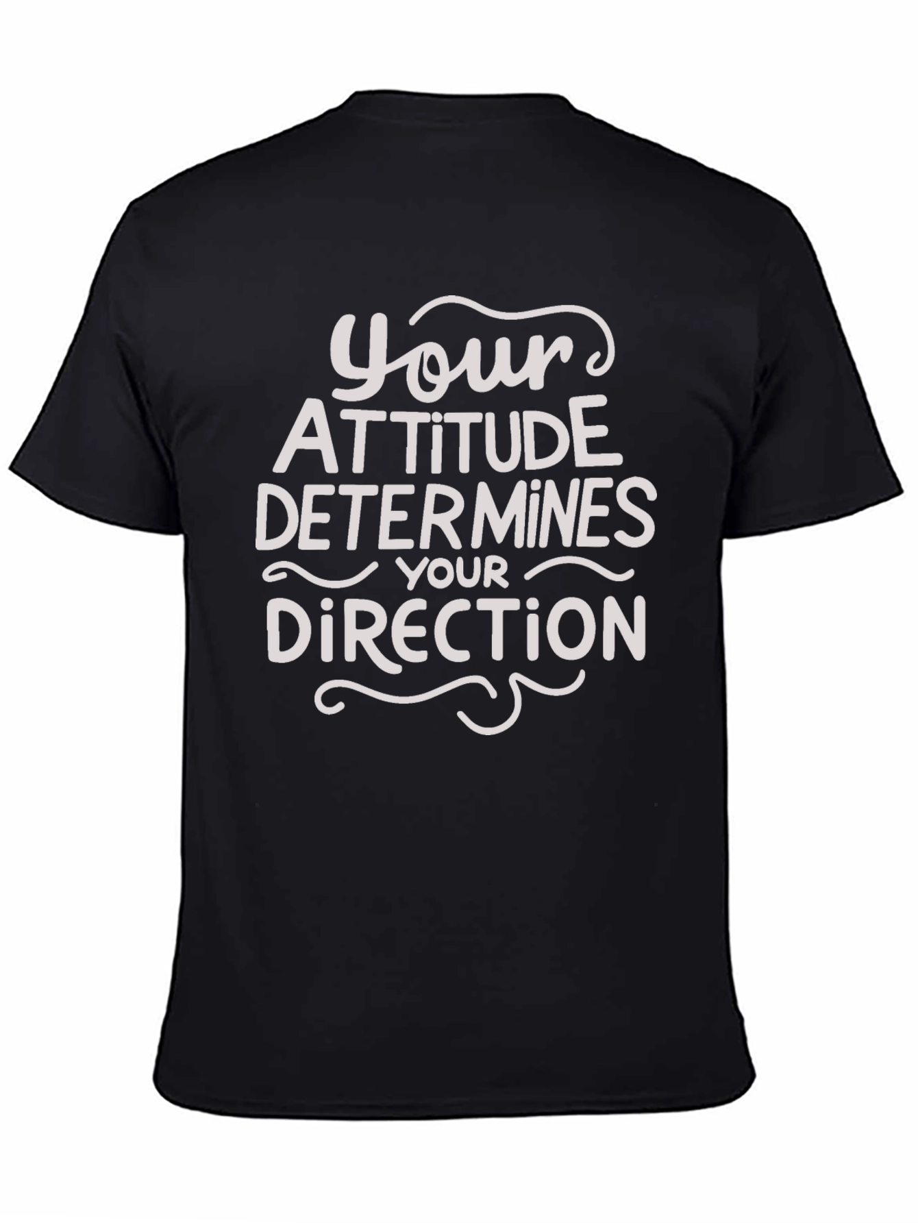 Attitude Determines Direction Graphic Tee - Black