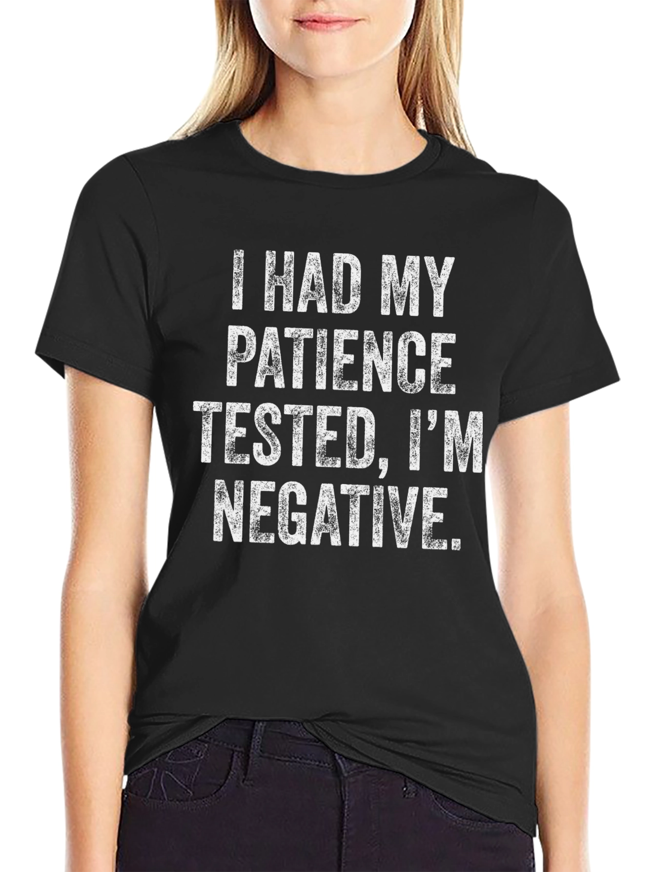Funny Patience Tested Negative Graphic T-Shirt