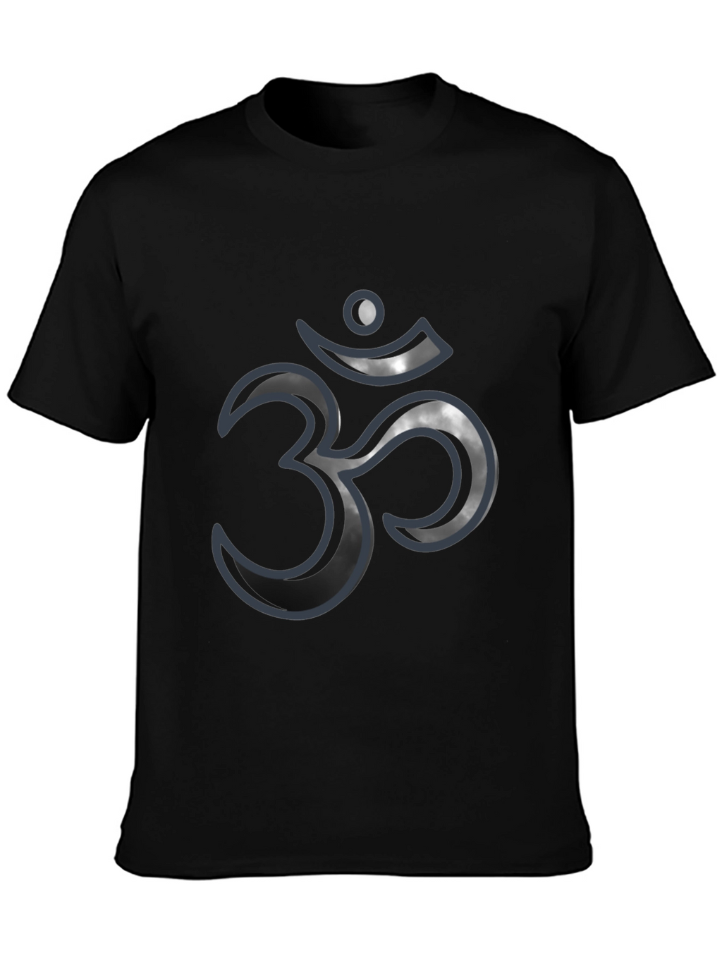 Mens Black T-Shirt with Om Symbol Design