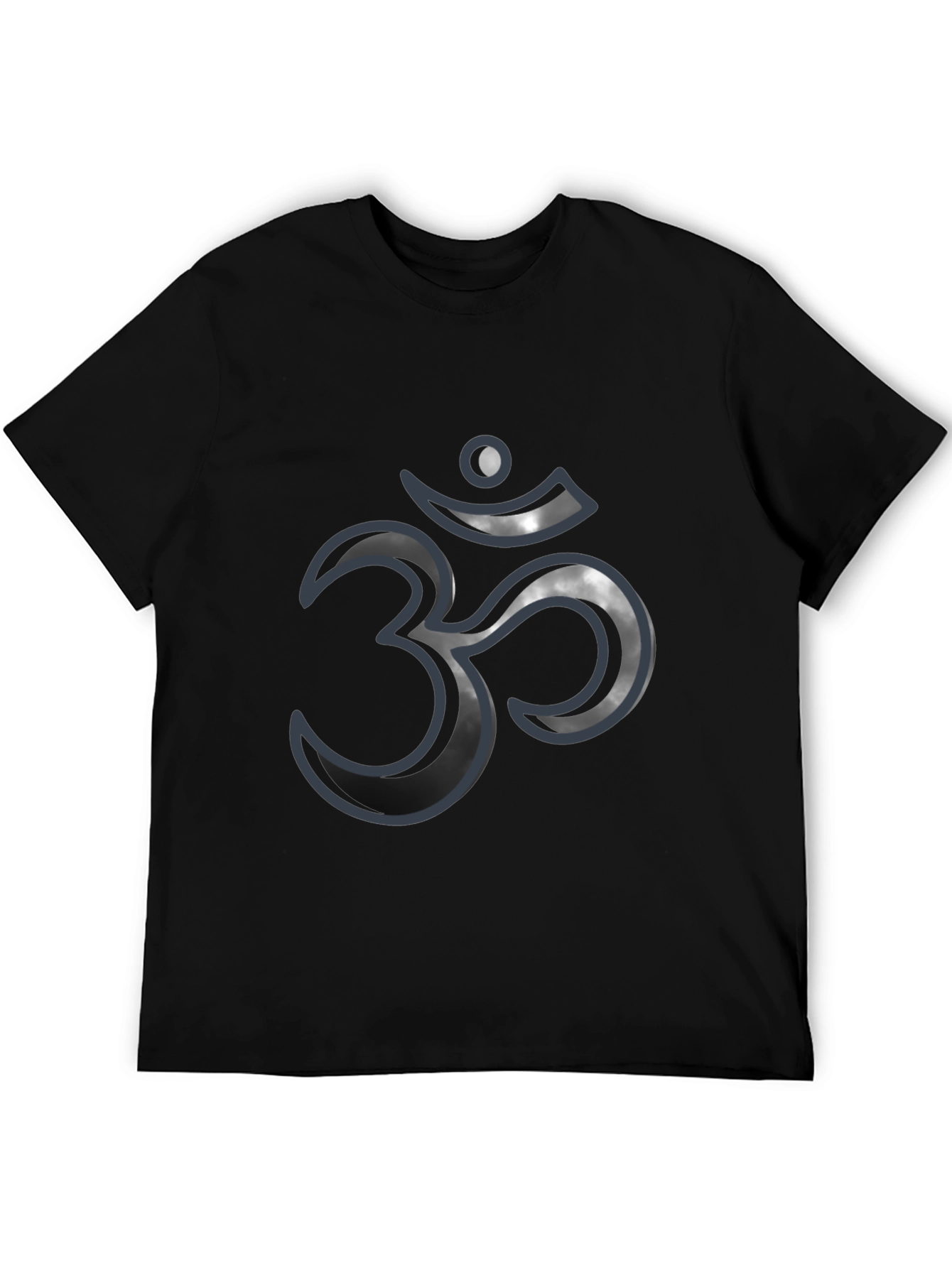 Mens Black T-Shirt with Om Symbol Design