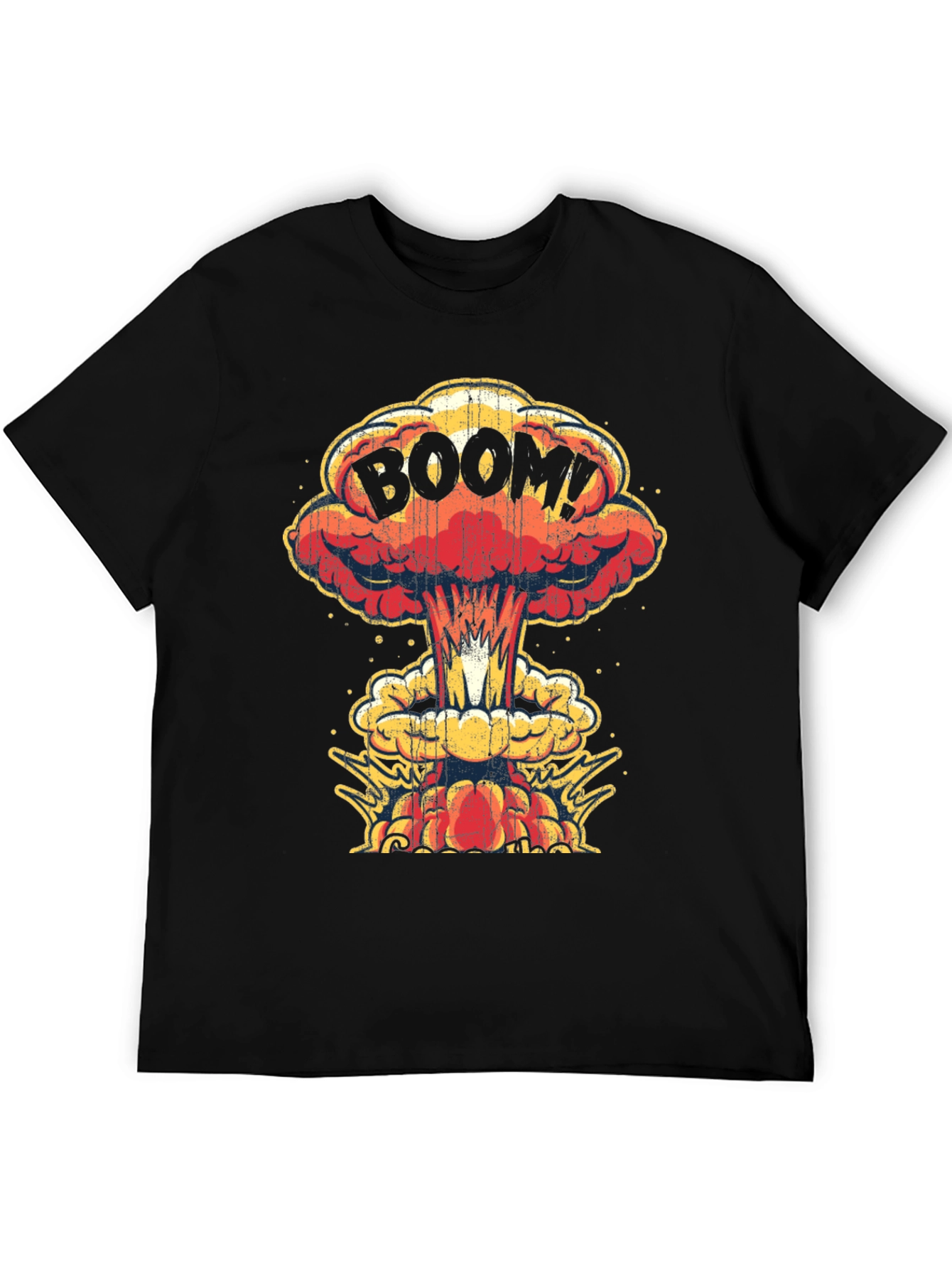 Boom! Graphic Print T-Shirt - Black Cotton Tee