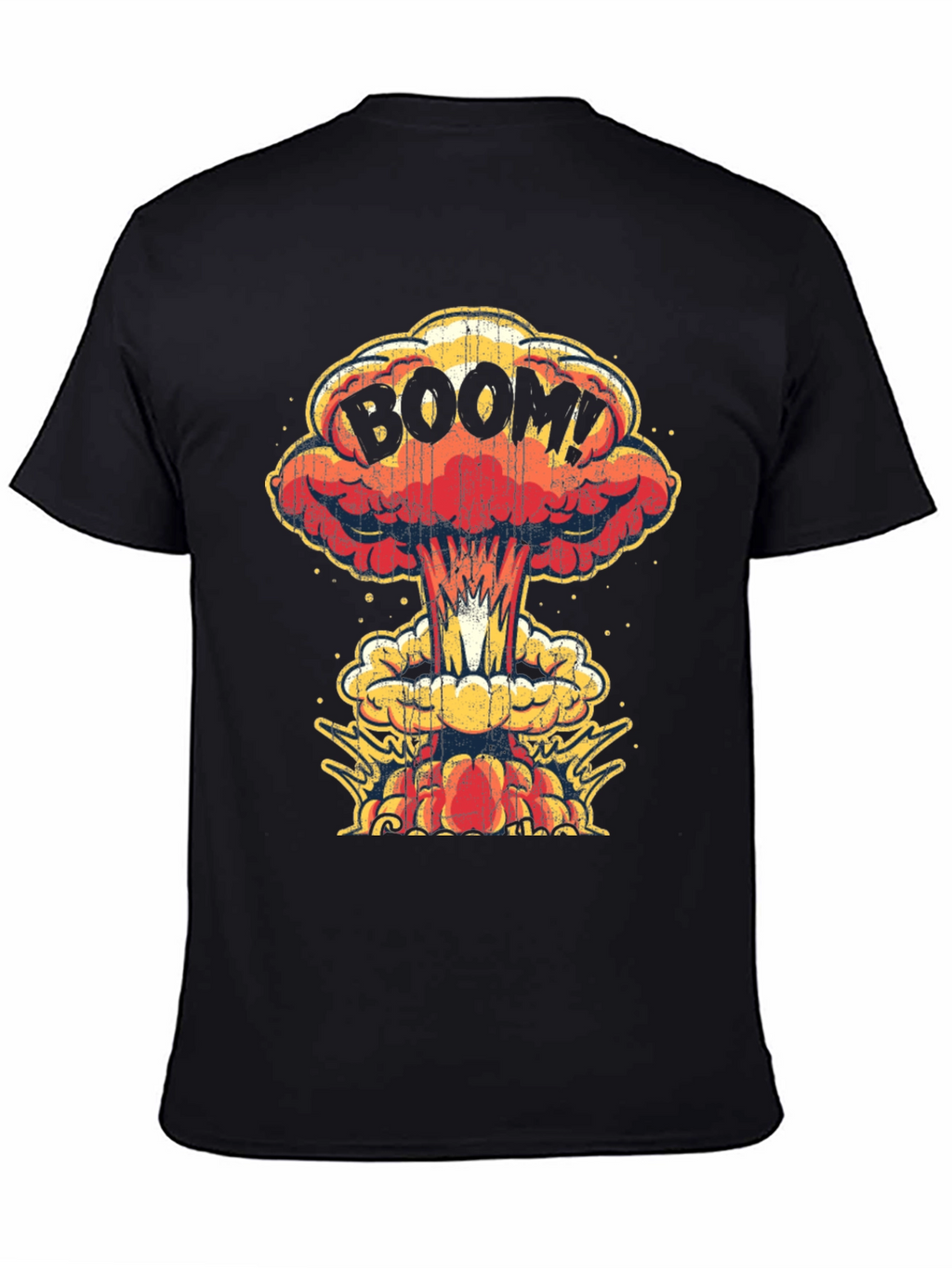Boom! Graphic Print T-Shirt - Black Cotton Tee