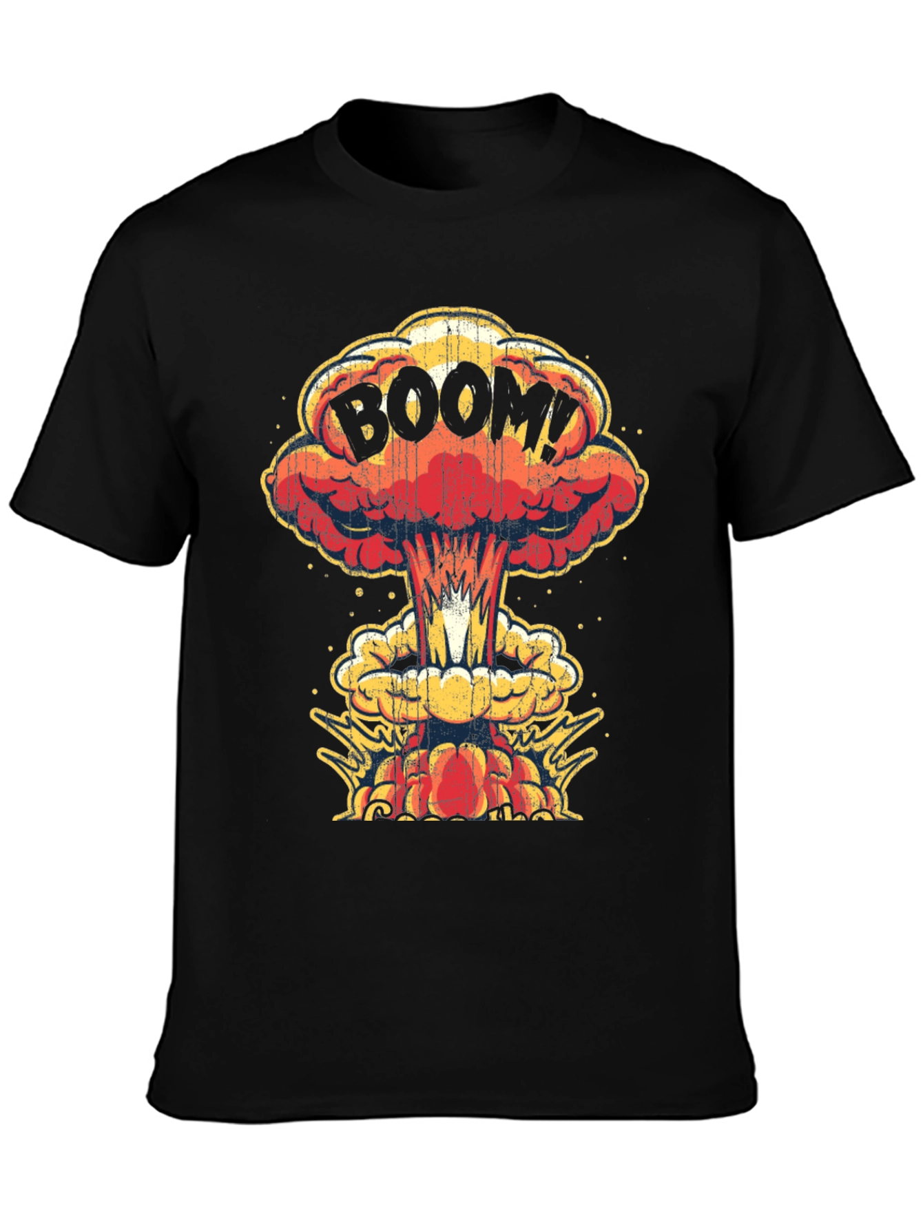 Boom! Graphic Print T-Shirt - Black Cotton Tee