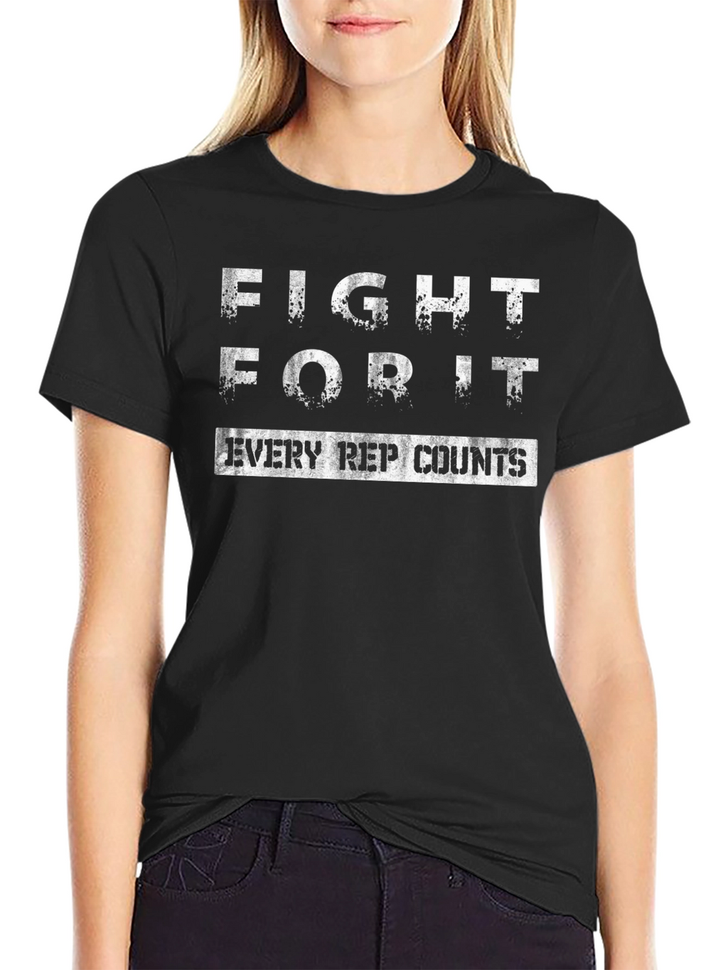 Fight For It Motivational Workout T-Shirt