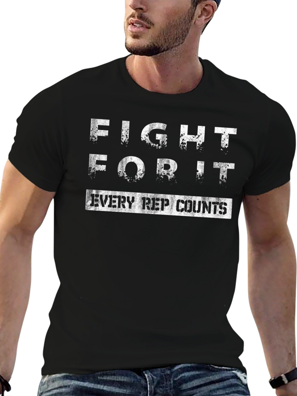 Fight For It Motivational Workout T-Shirt
