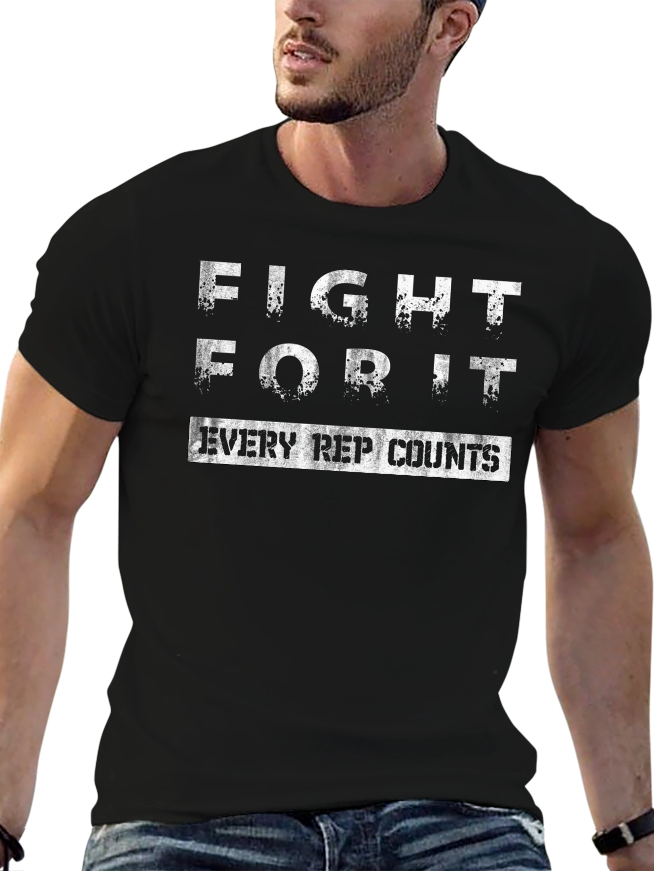 Fight For It Motivational Workout T-Shirt