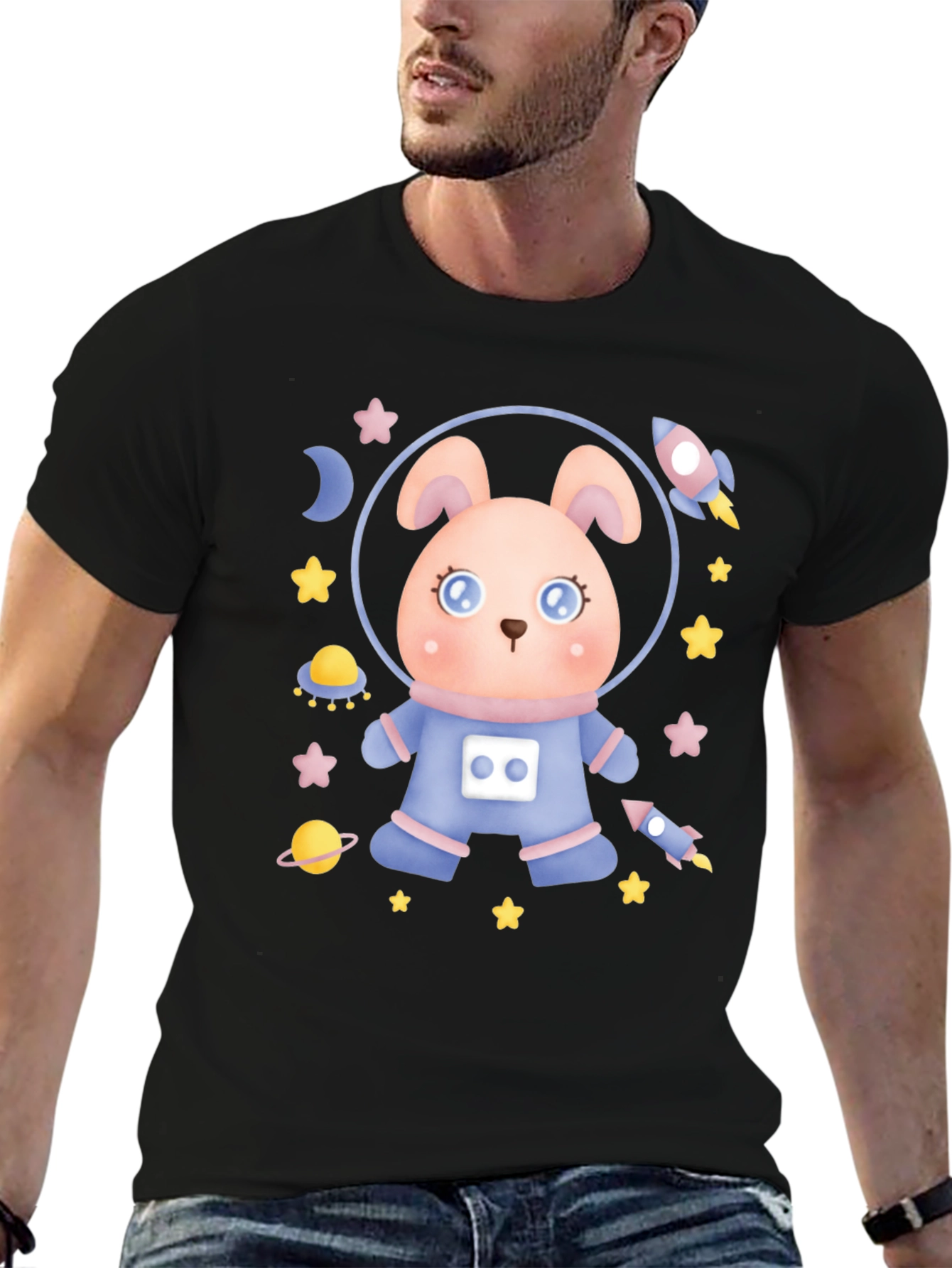 Cute Astronaut Rabbit T-Shirt