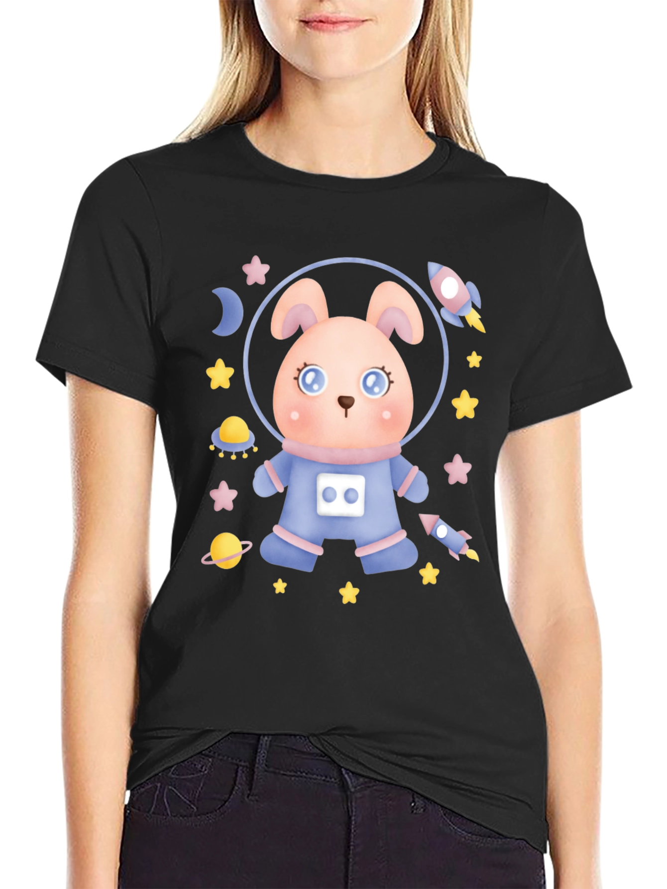 Cute Astronaut Rabbit T-Shirt