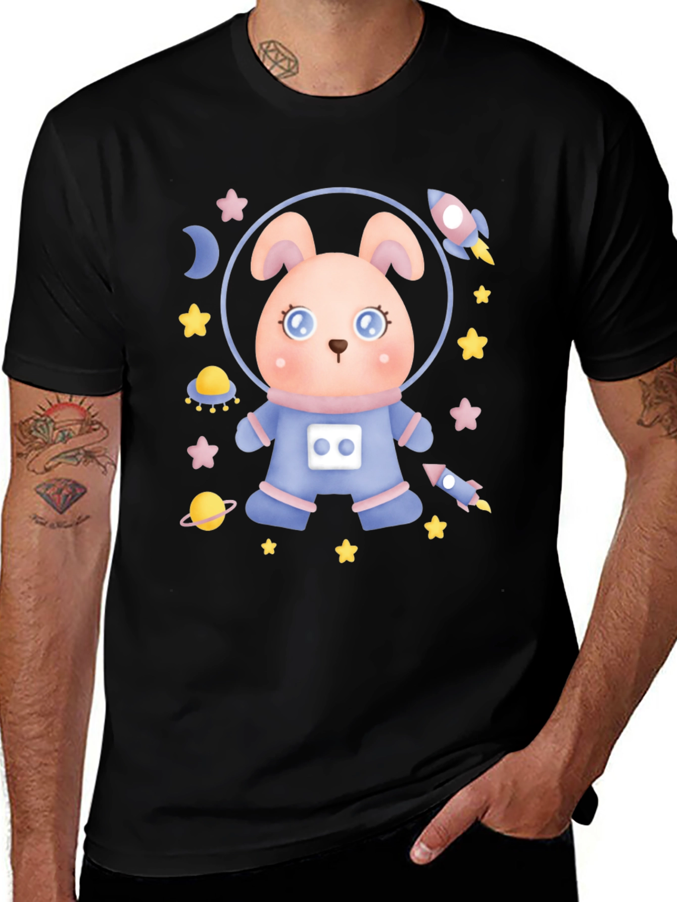 Cute Astronaut Rabbit T-Shirt