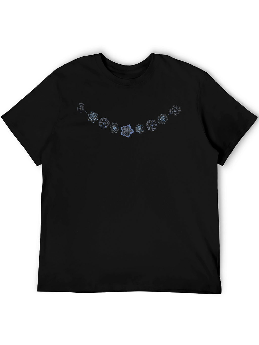 Floral Print Black T-Shirt - Casual Comfort