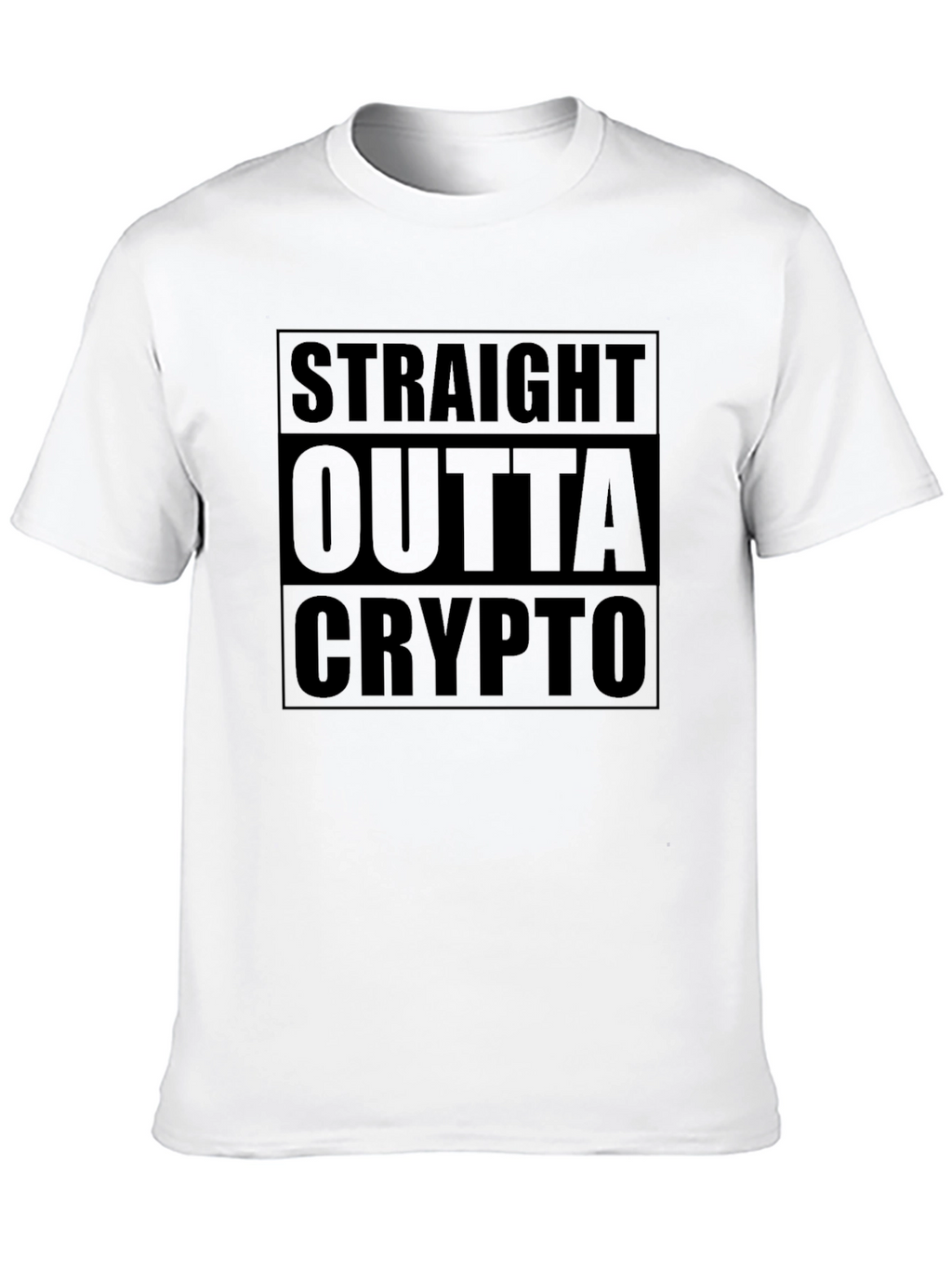 Straight Outta Crypto Black T-Shirt