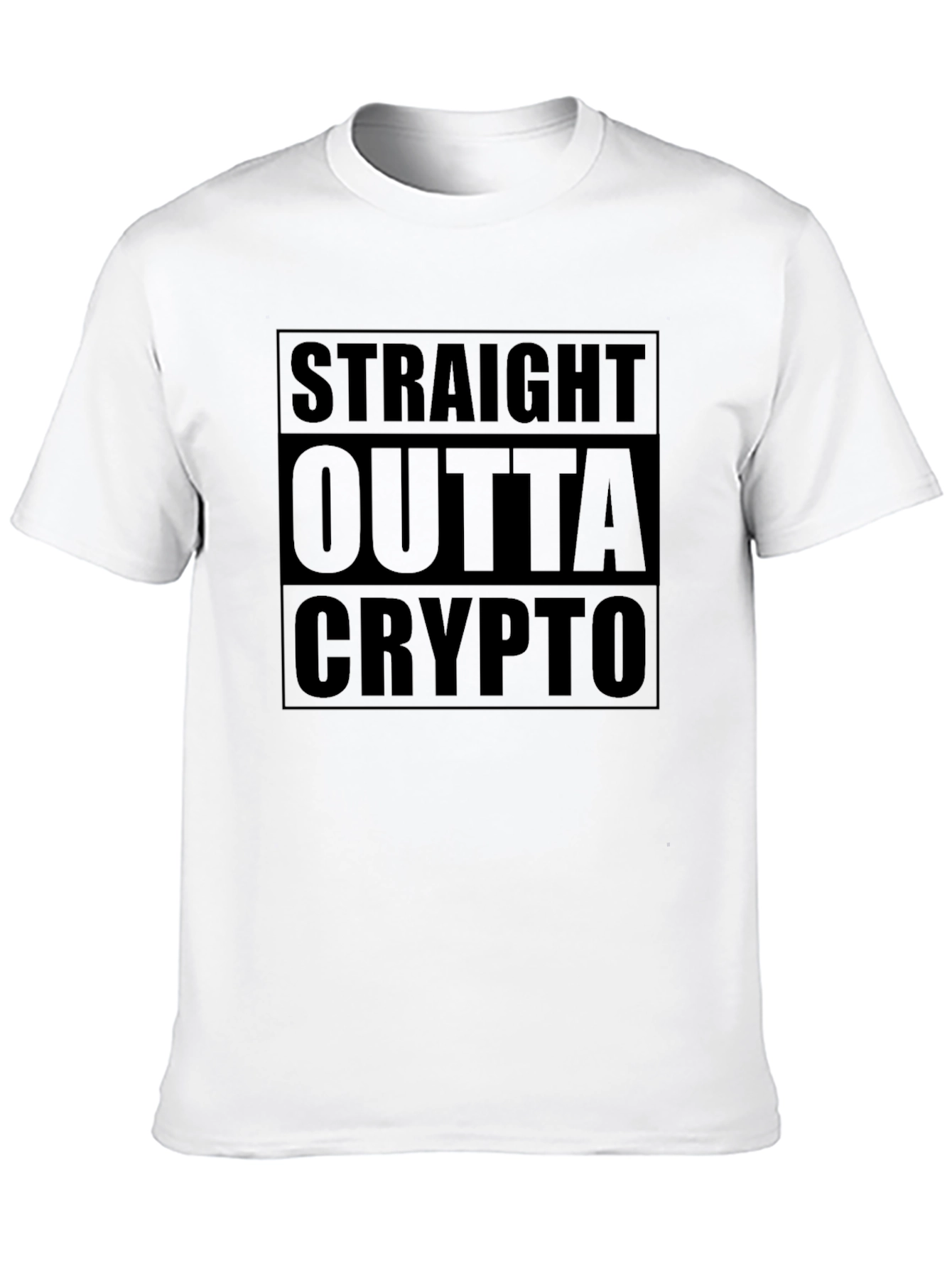 Straight Outta Crypto Black T-Shirt