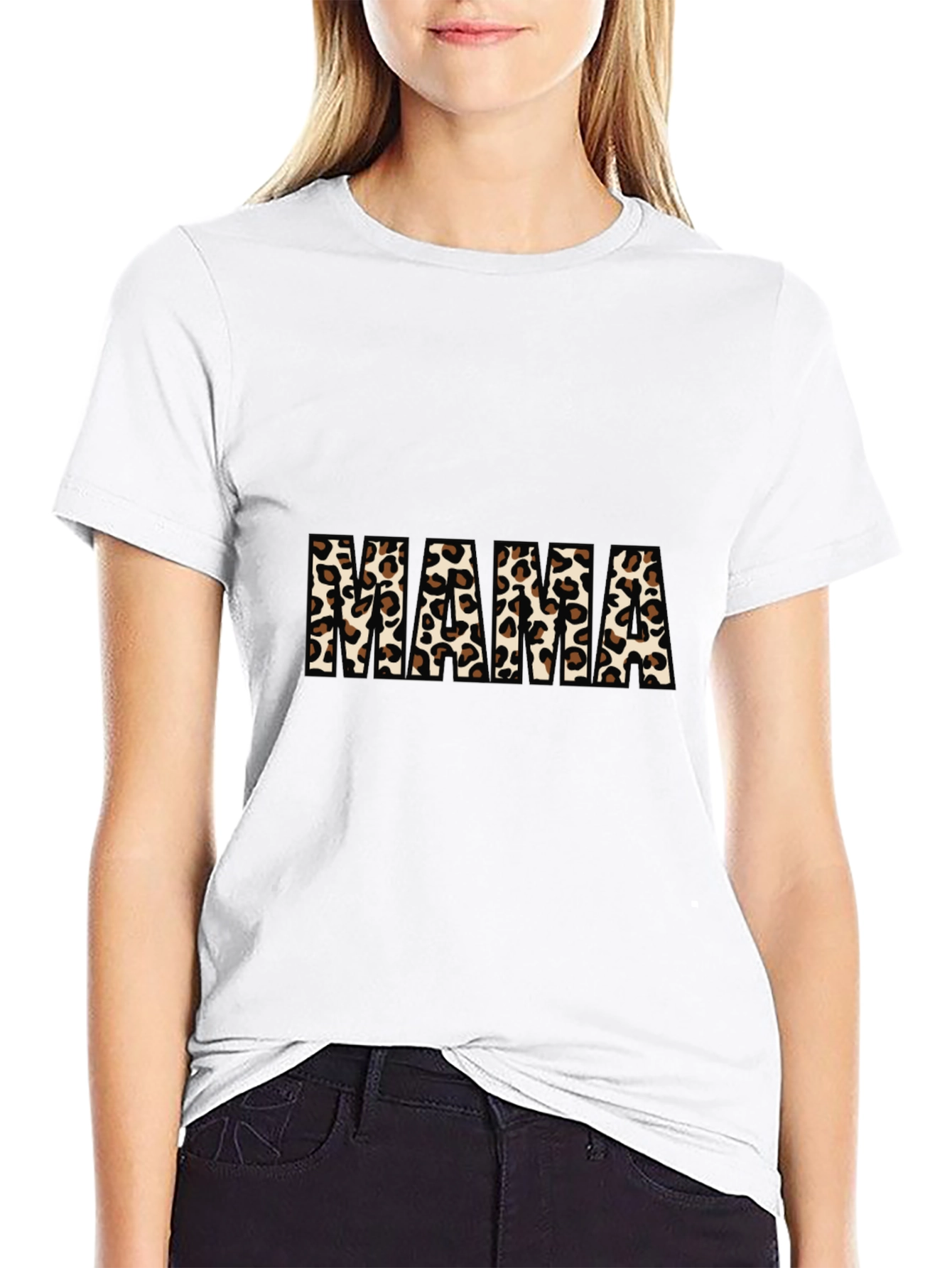 Leopard Print Mama T-Shirt - Trendy Mom Style