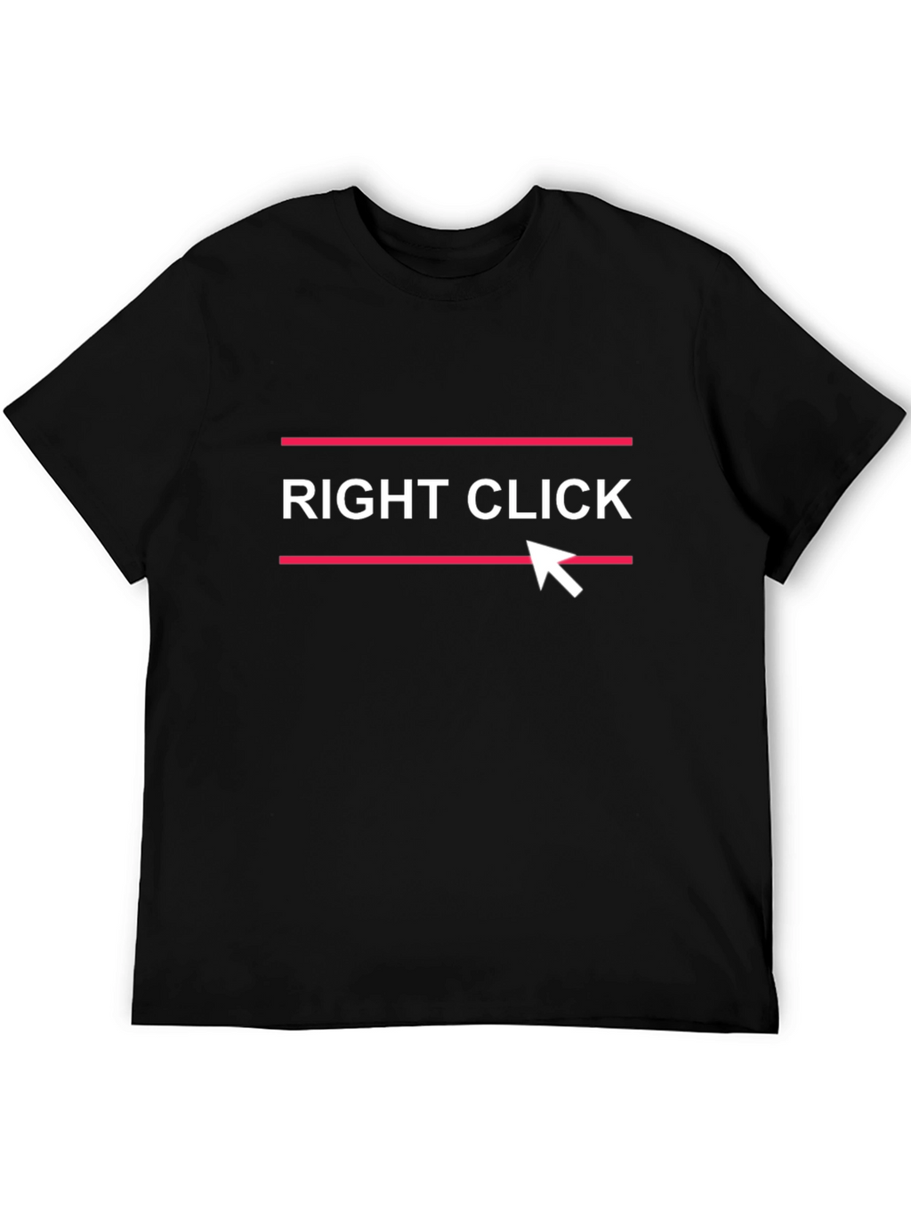 Right Click Black Graphic Tee