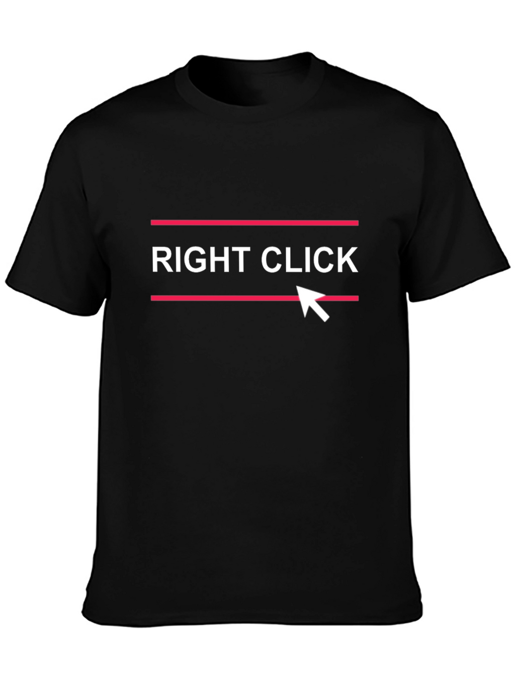 Right Click Black Graphic Tee
