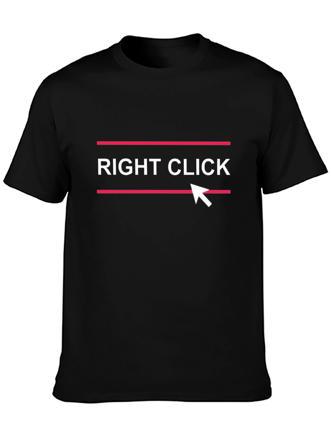 Right Click Black Graphic Tee