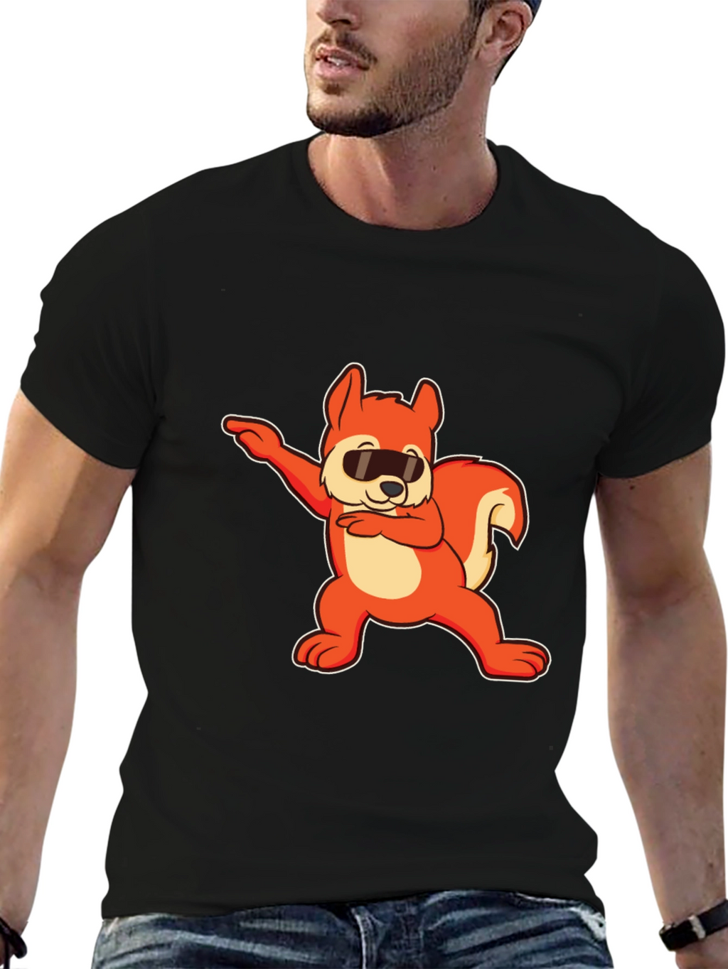 Dabbing Squirrel Graphic Tee - Cool & Fun