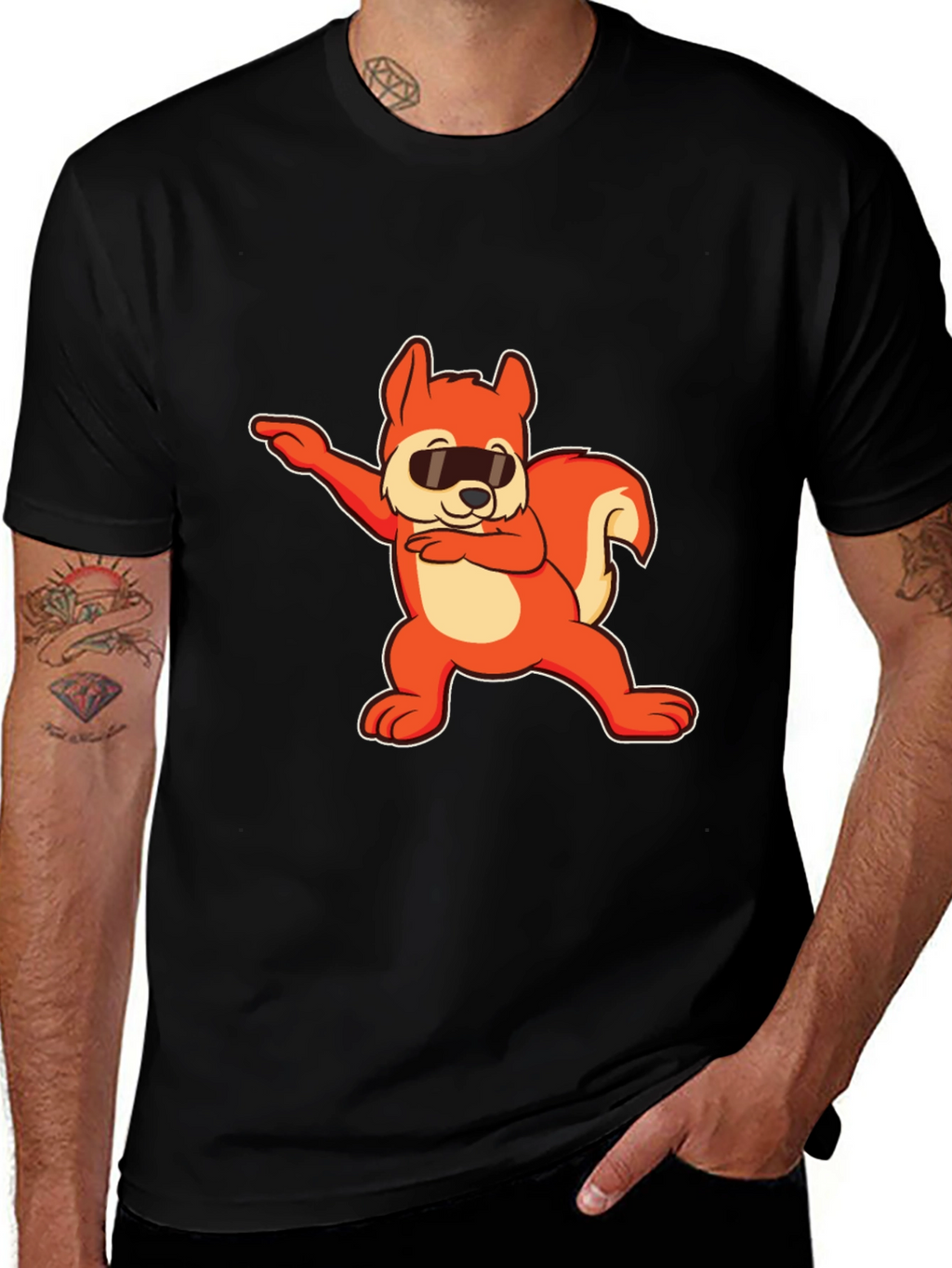 Dabbing Squirrel Graphic Tee - Cool & Fun