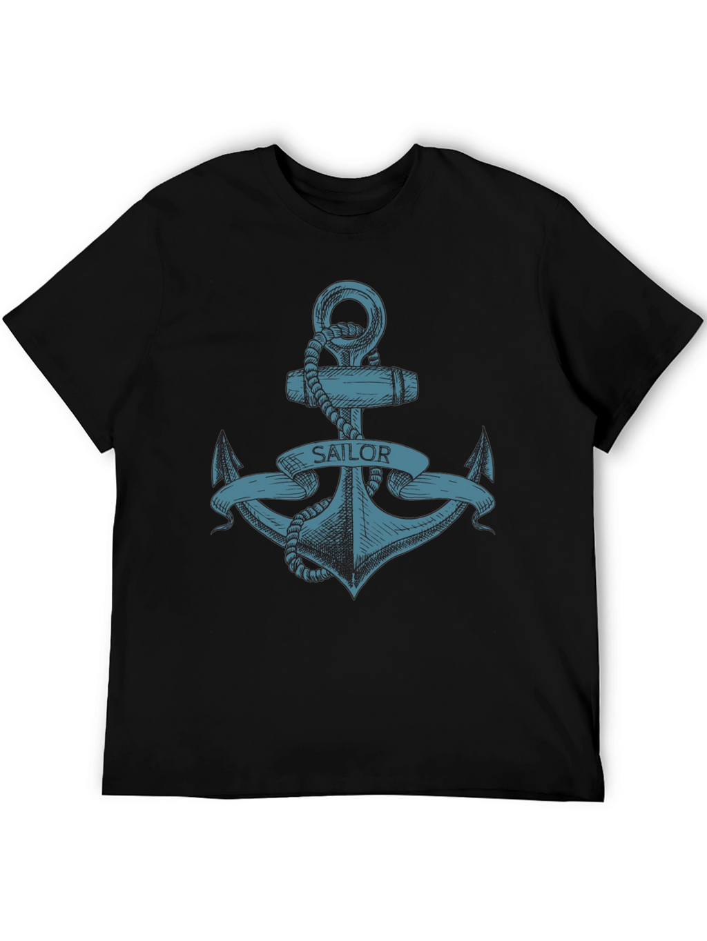 Sailor Anchor Graphic T-Shirt - Black