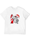 Shark Santa Surfer Graphic Tee
