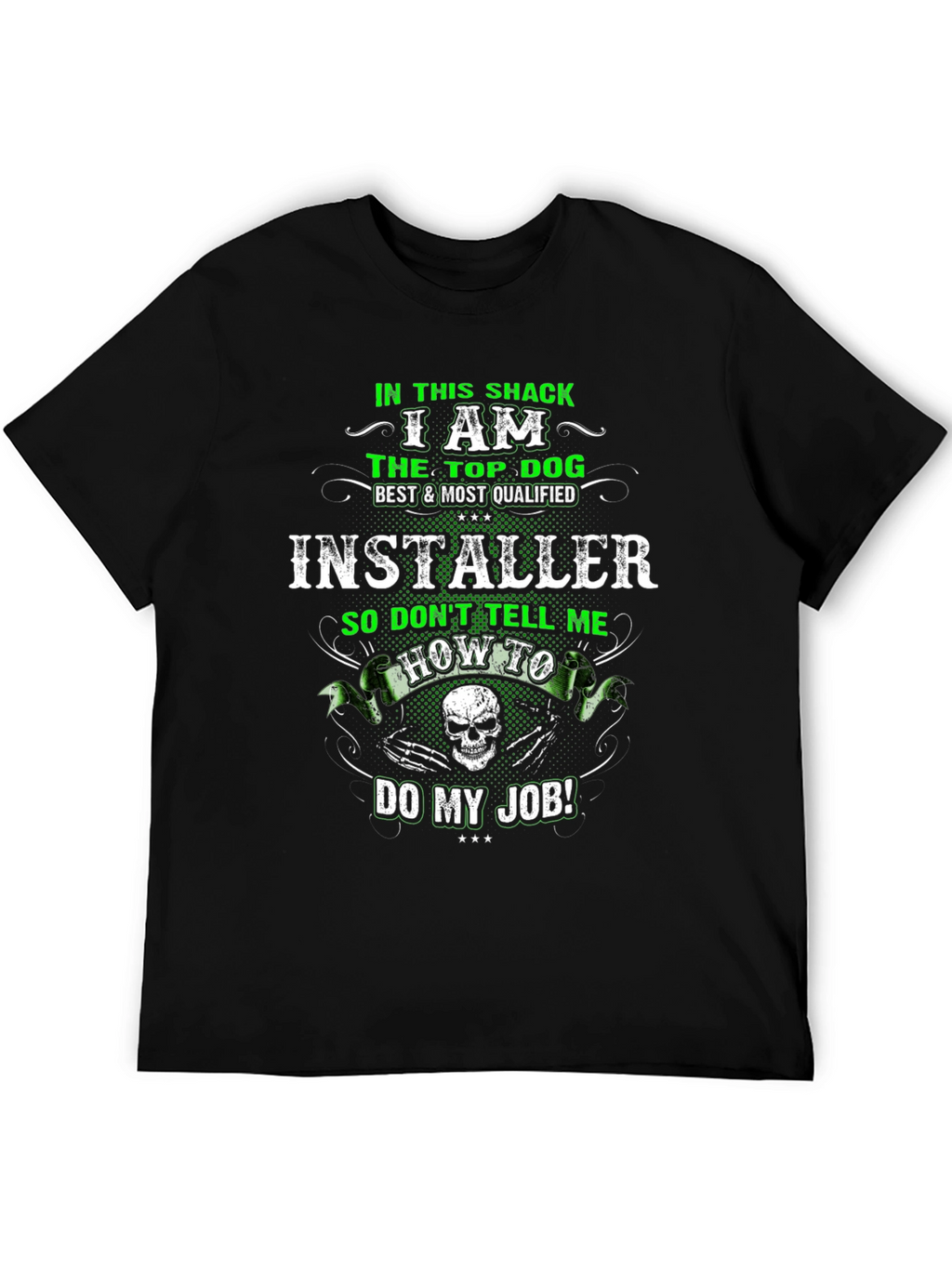 Installer Top Dog Black T-Shirt