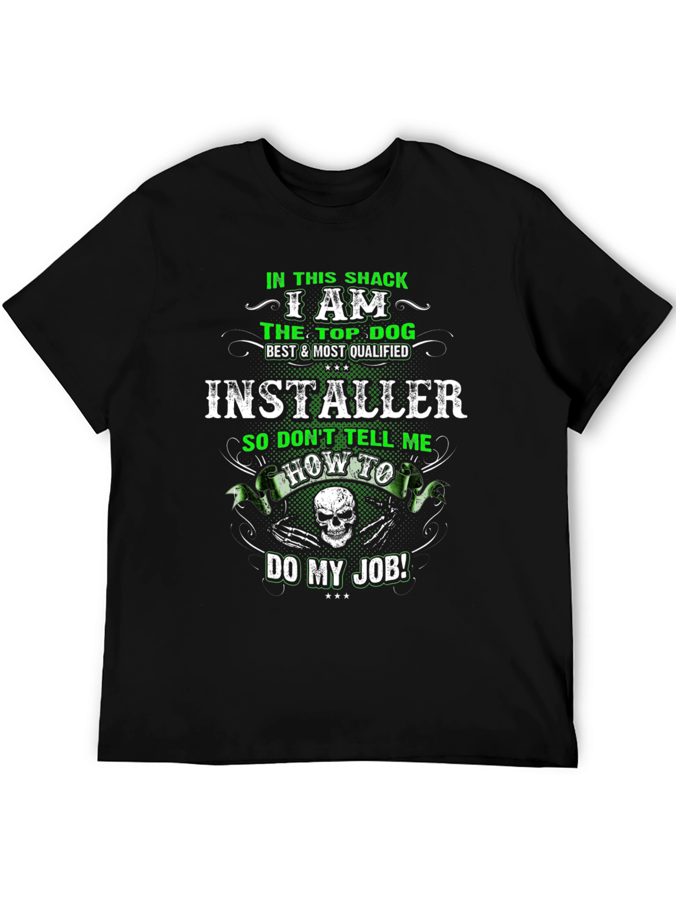 Installer Top Dog Black T-Shirt