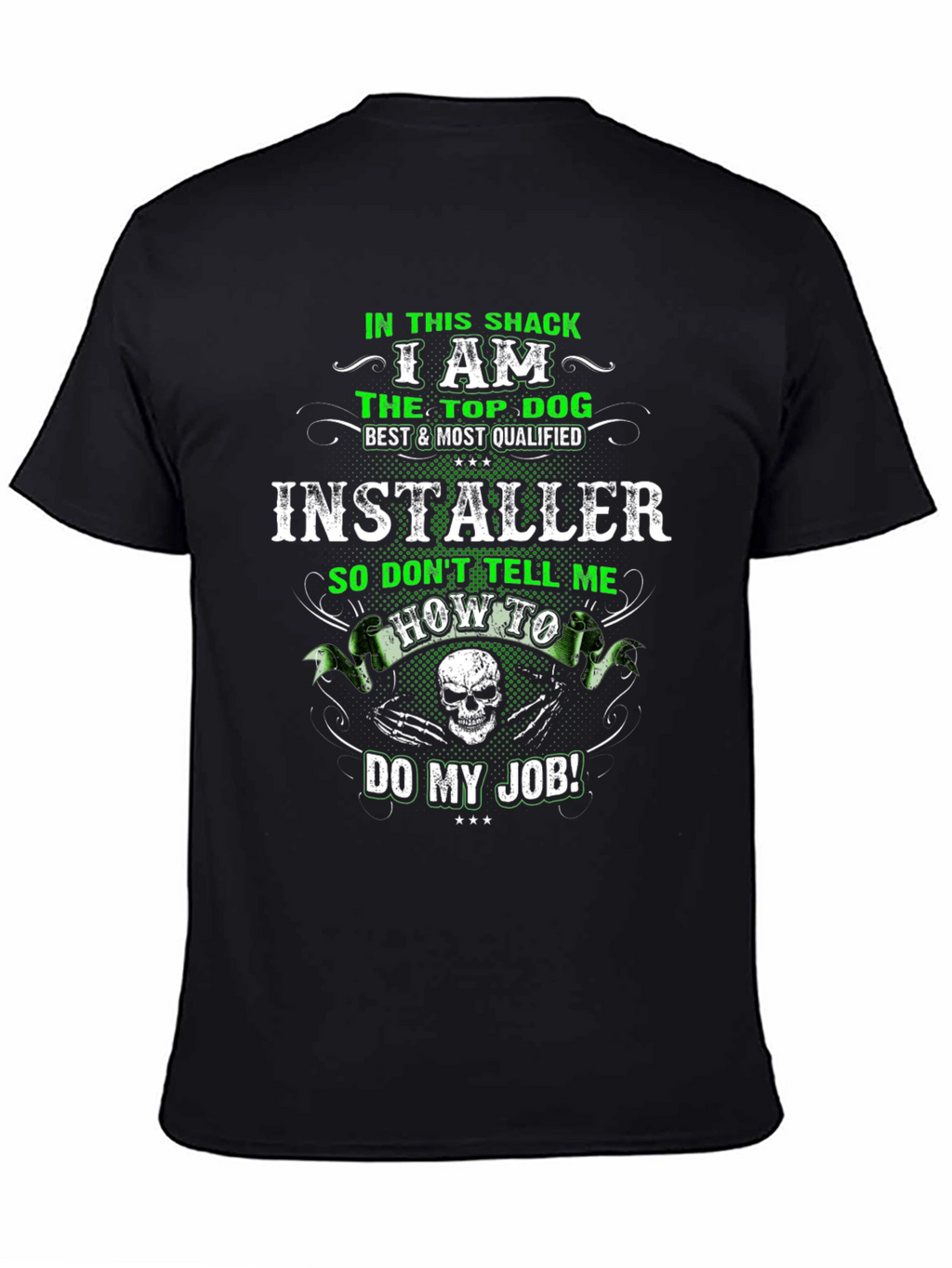 Installer Top Dog Black T-Shirt