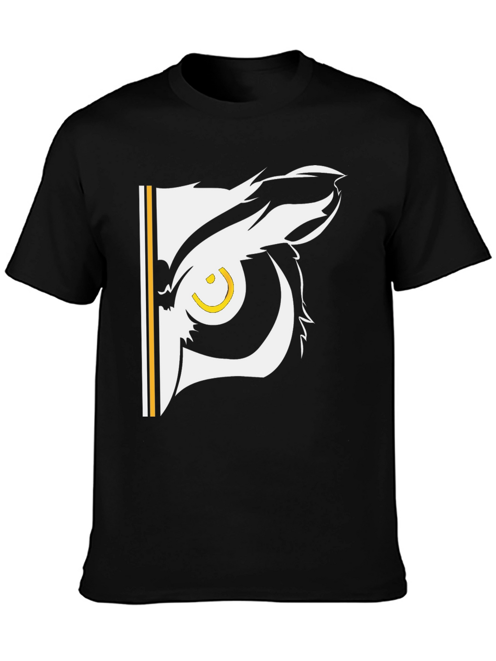 Cool Owl Eye Graphic Black T-Shirt
