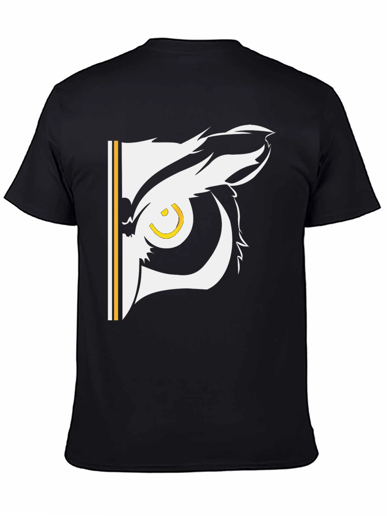 Cool Owl Eye Graphic Black T-Shirt