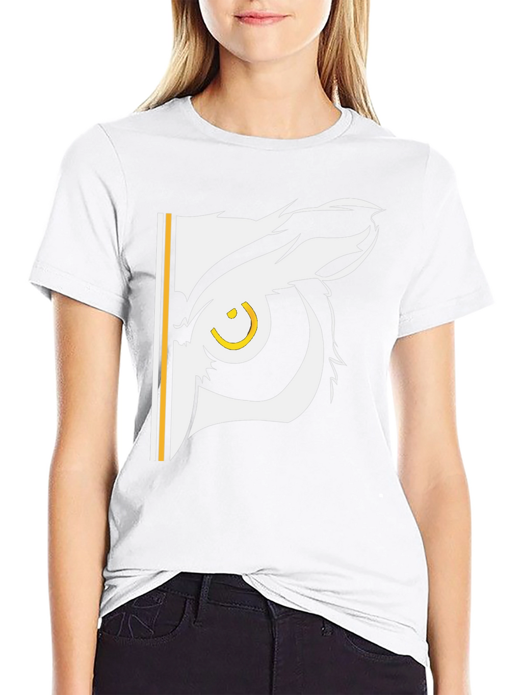 Cool Owl Eye Graphic Black T-Shirt
