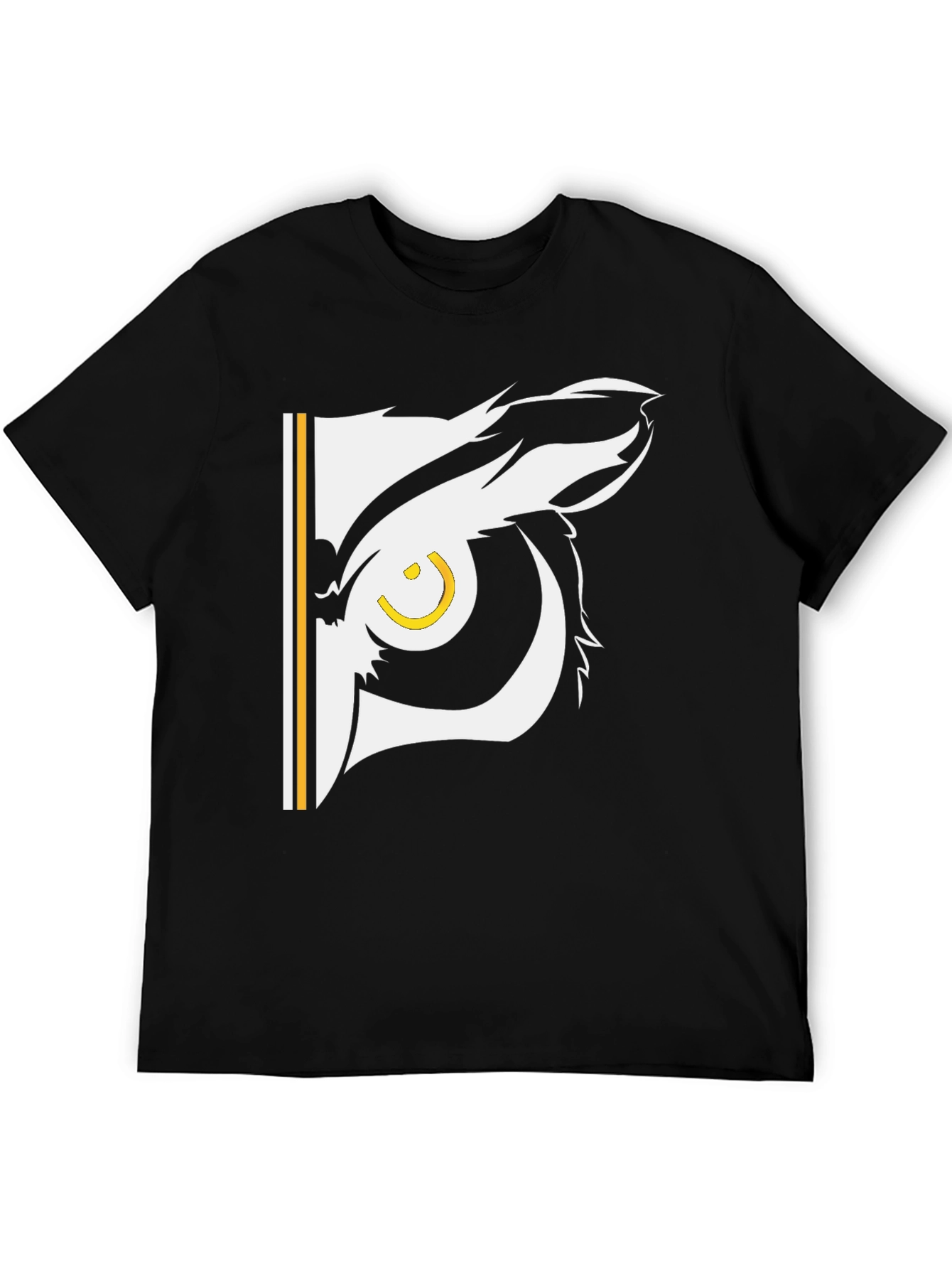 Cool Owl Eye Graphic Black T-Shirt
