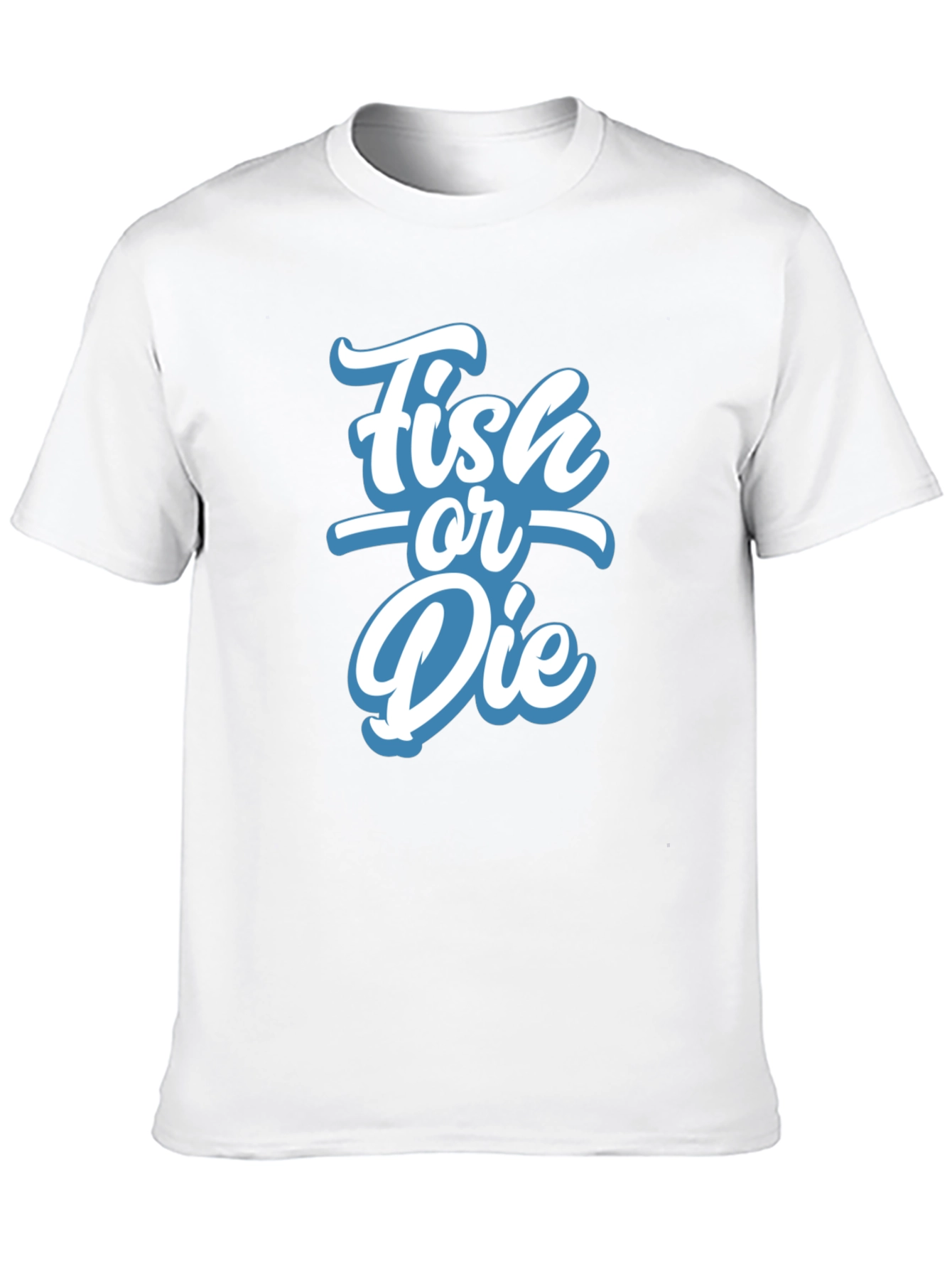 Fish or Die Graphic Tee - Black Cotton T-Shirt