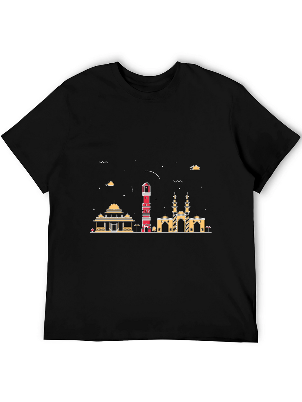 Cityscape Graphic Tee - Black Urban Style