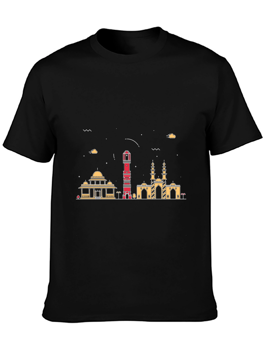 Cityscape Graphic Tee - Black Urban Style
