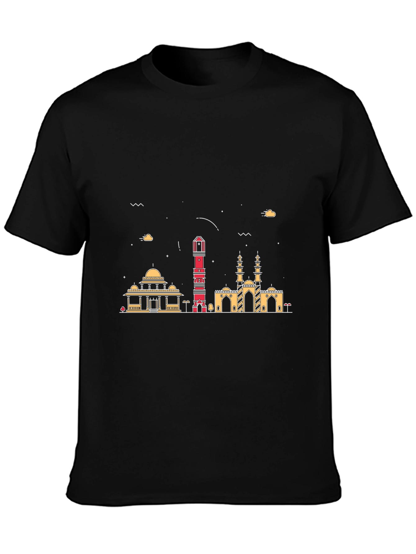 Cityscape Graphic Tee - Black Urban Style