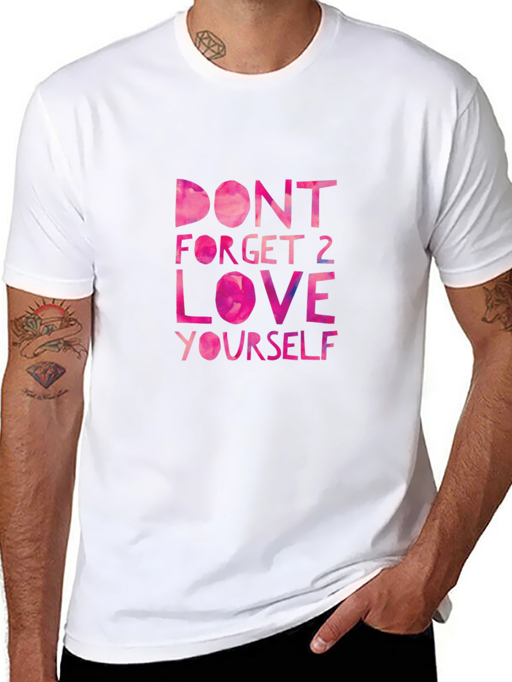 Black T-Shirt - Motivational Love Yourself Graphic