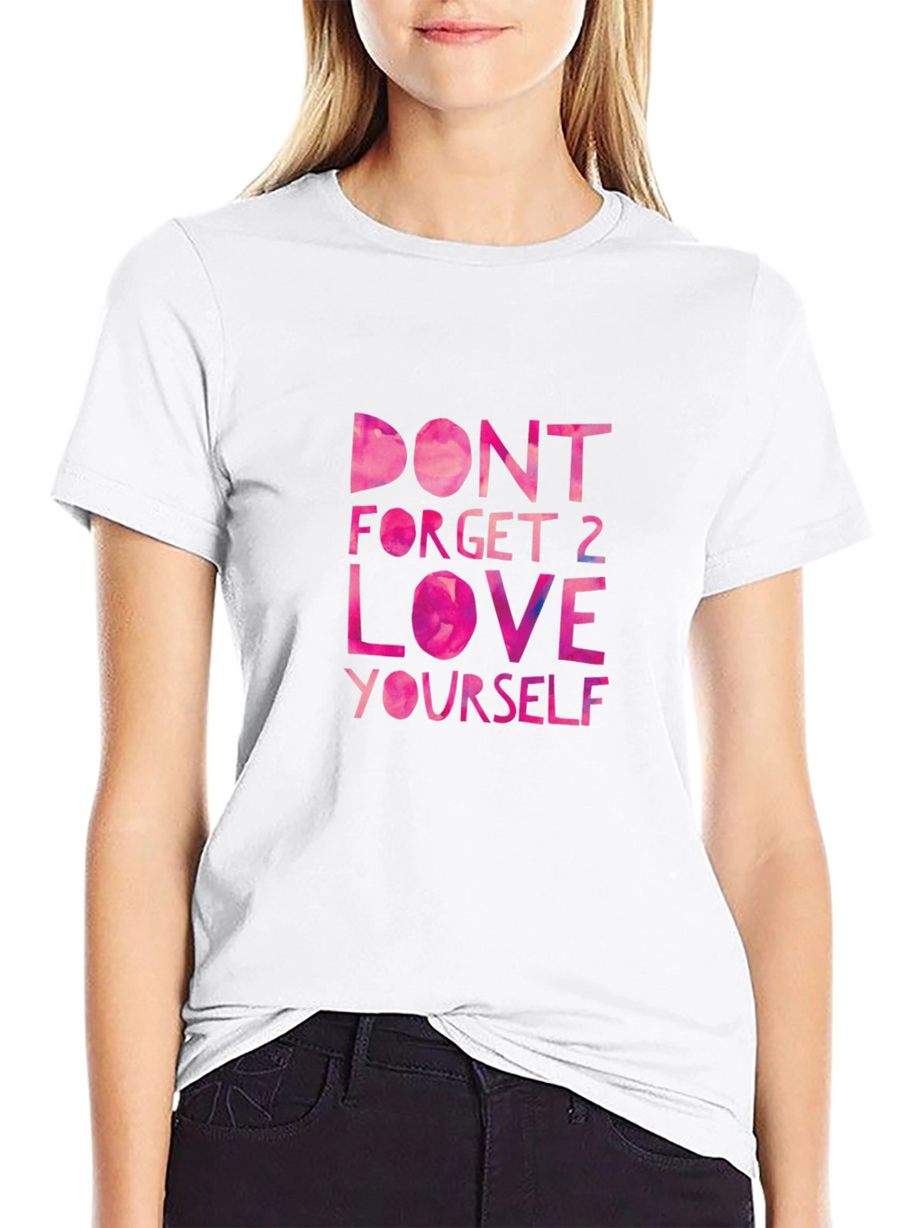 Black T-Shirt - Motivational Love Yourself Graphic