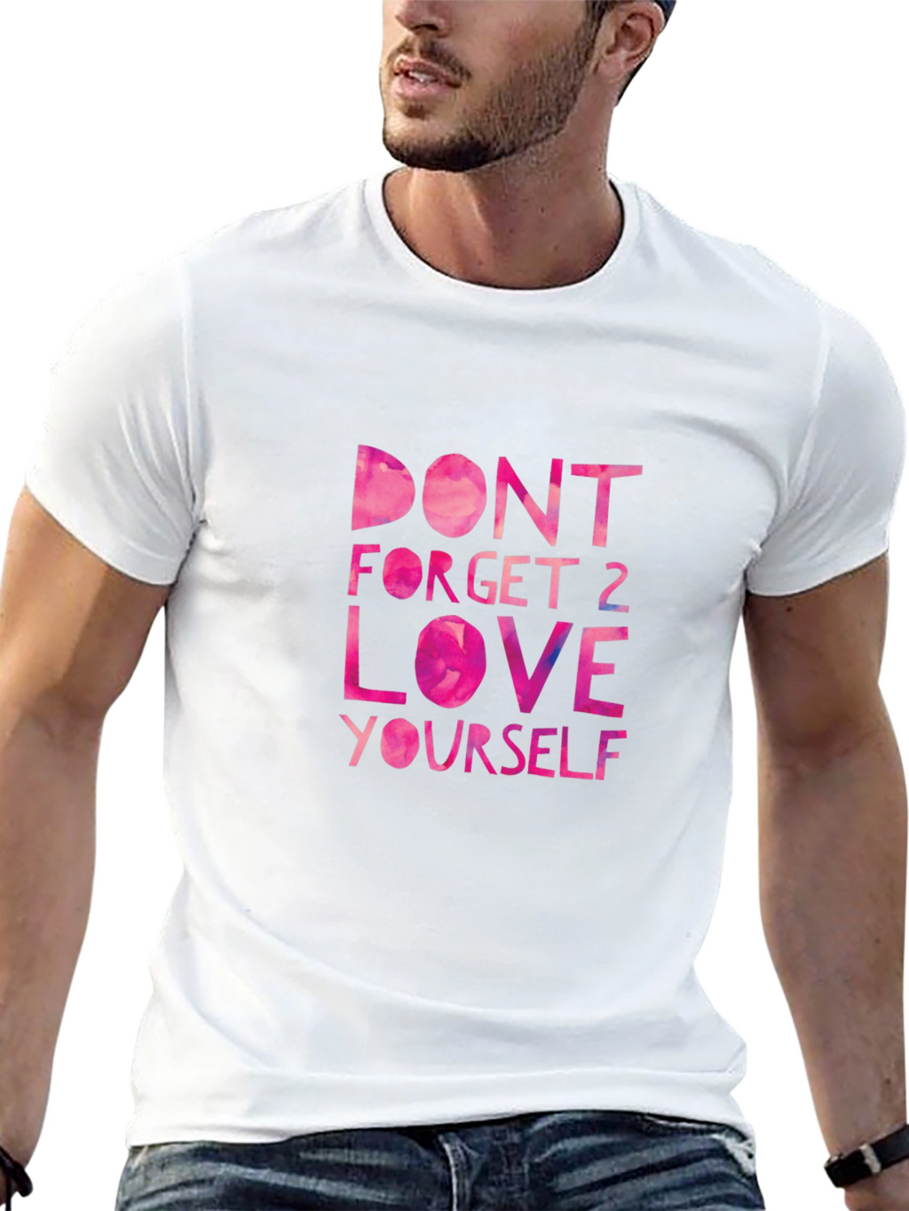 Black T-Shirt - Motivational Love Yourself Graphic