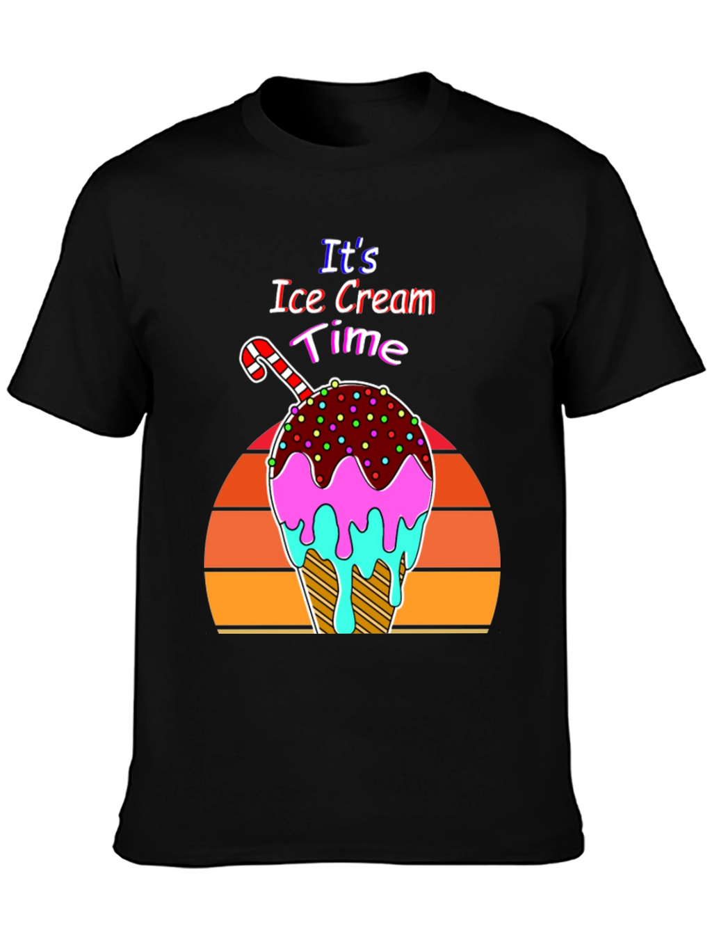 Its Ice Cream Time Retro T-Shirt