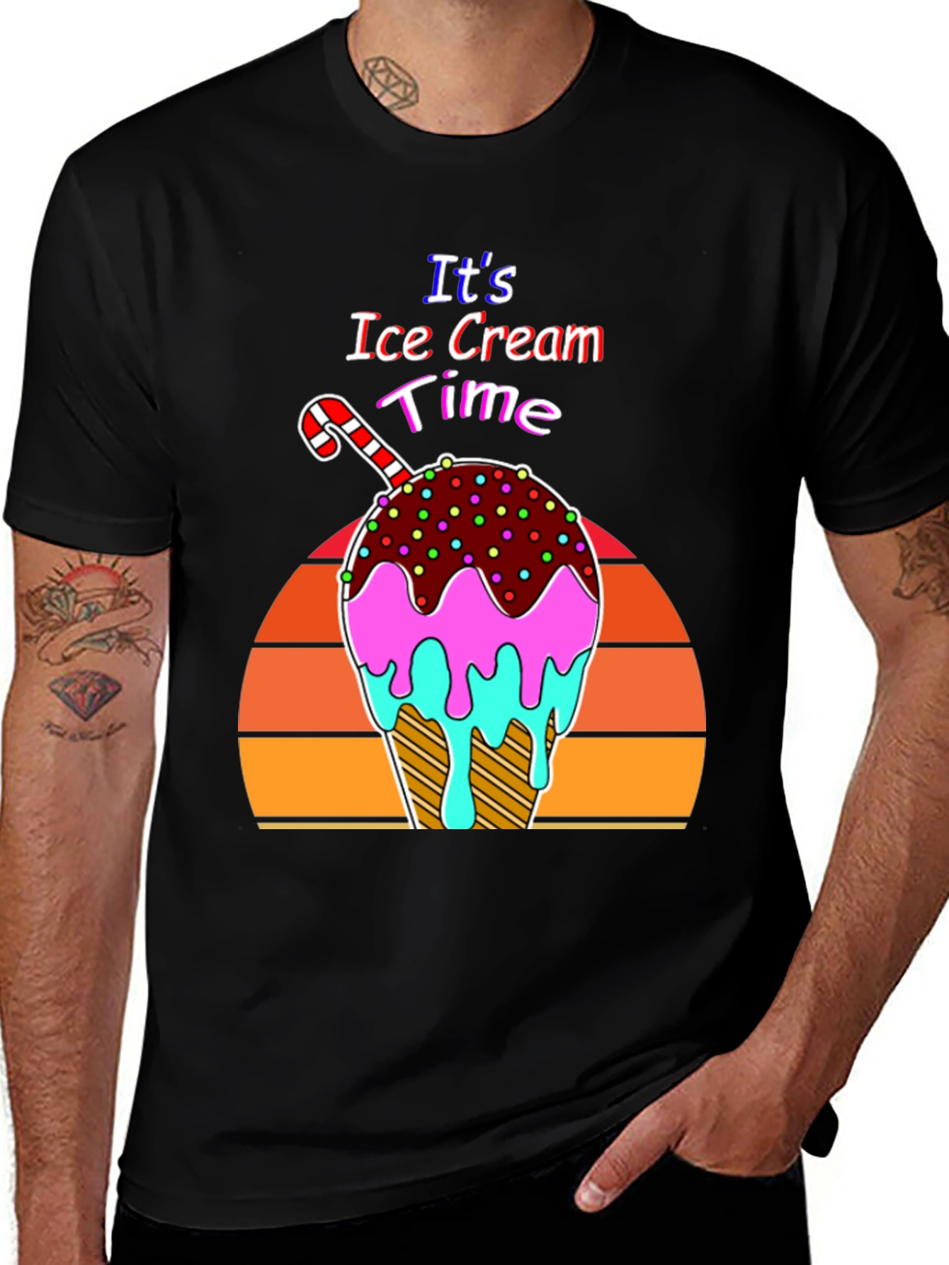 Its Ice Cream Time Retro T-Shirt