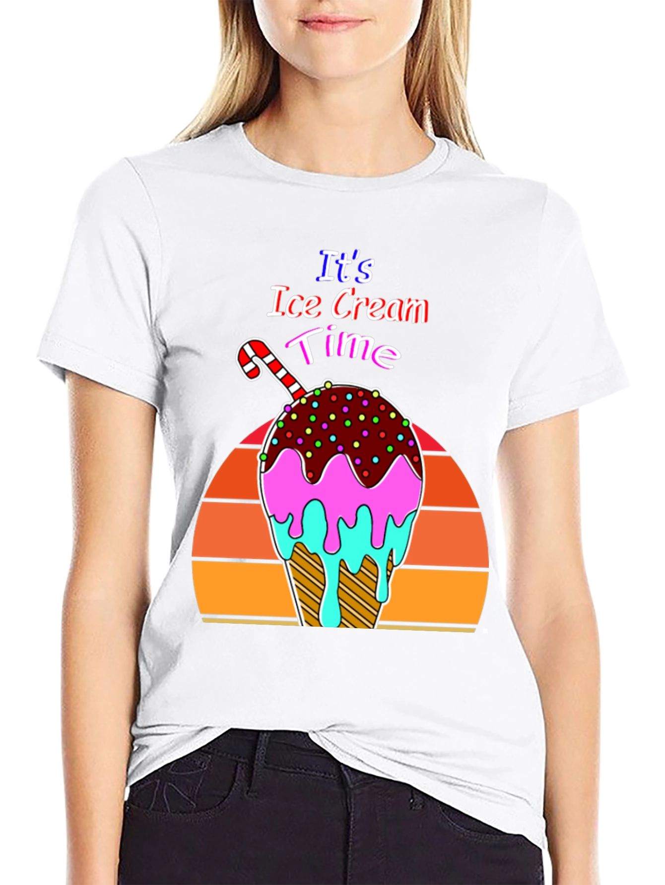 Its Ice Cream Time Retro T-Shirt